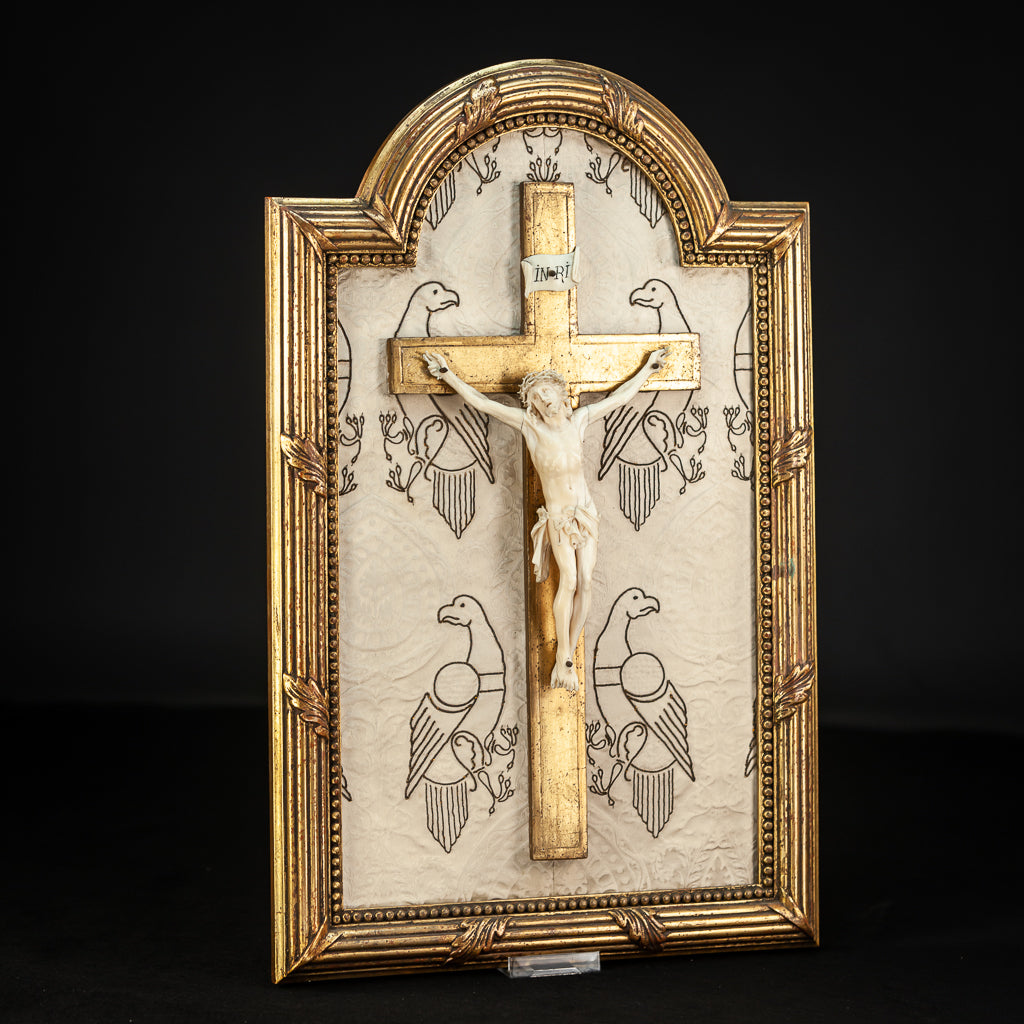 Crucifix Icon Wall Dieppe Ivory Corpus Christi 20.3"