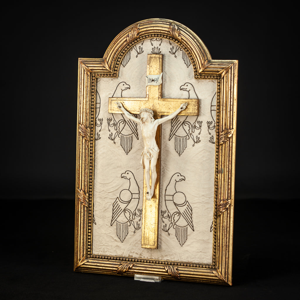 Crucifix Icon Wall Dieppe Ivory Corpus Christi 20.3"