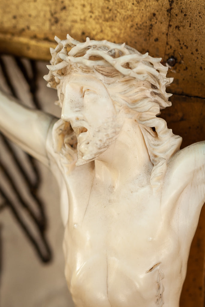 Crucifix Icon Wall Dieppe Ivory Corpus Christi 20.3"