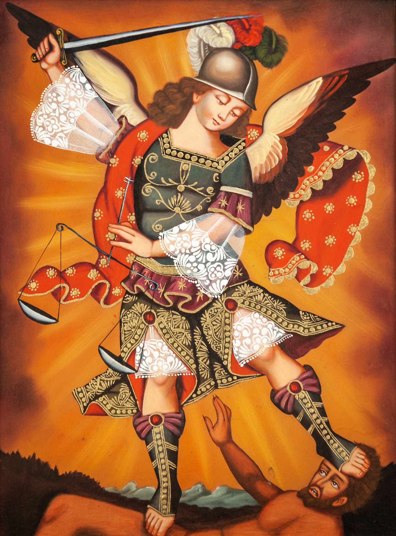 St Michael Cuzco Canvas Painting