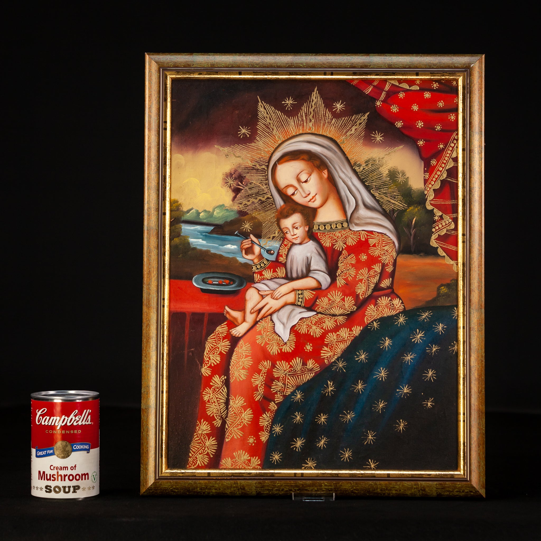 Virgin Mary Infant Jesus Cuzco Painting Canvas 2