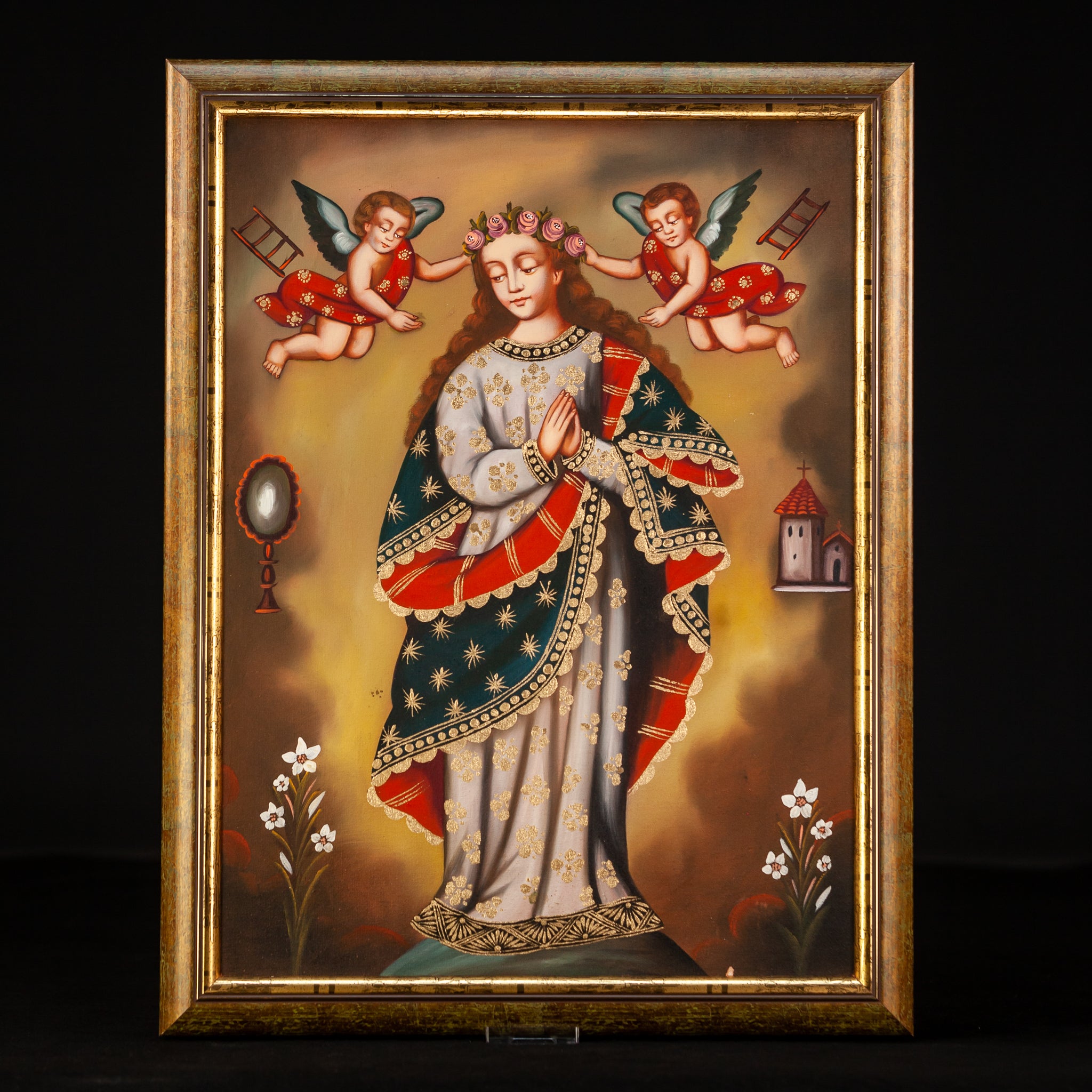 Virgin Mary Cuzco Painting Canvas 4