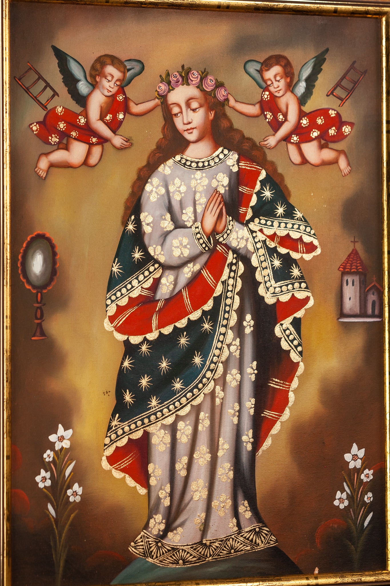 Virgin Mary Cuzco Painting Canvas 4