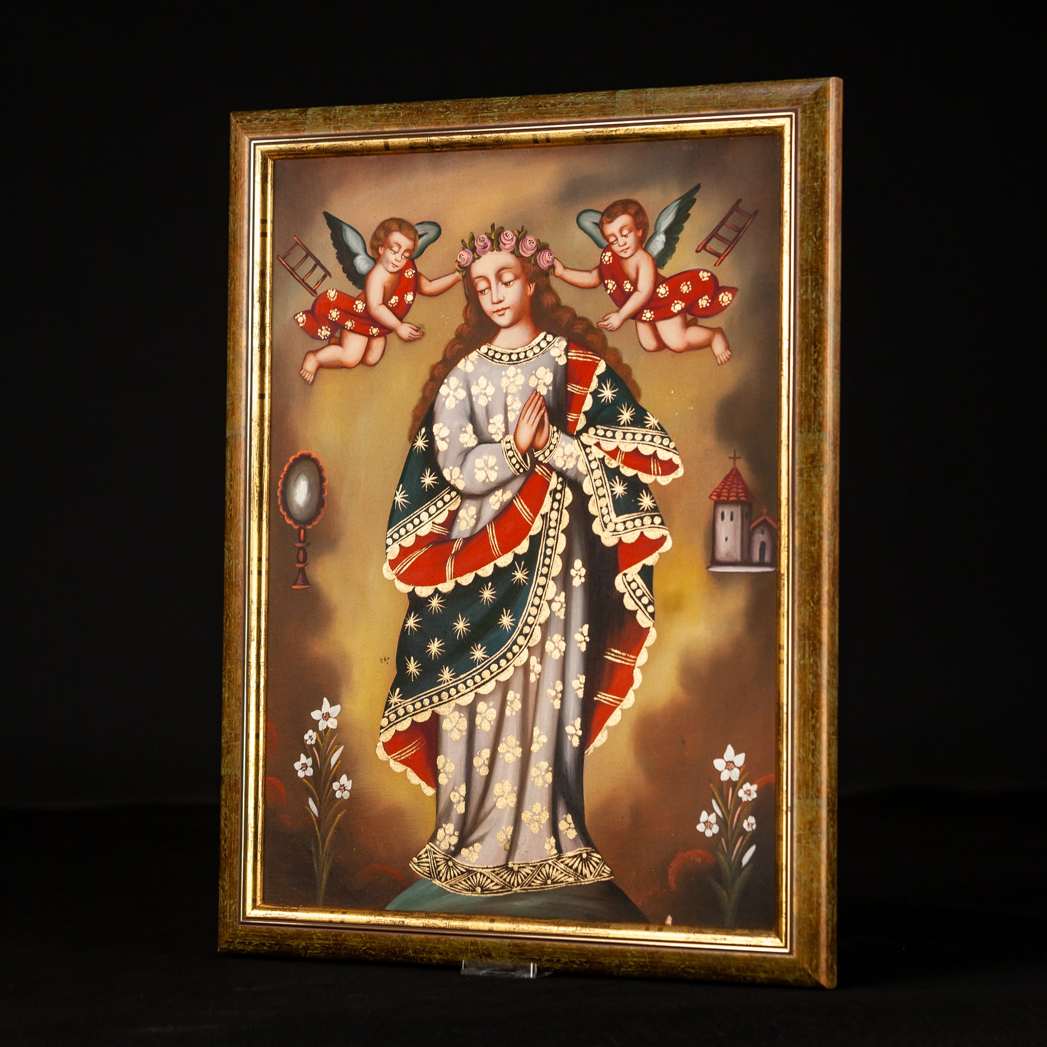 Virgin Mary Cuzco Painting Canvas 4