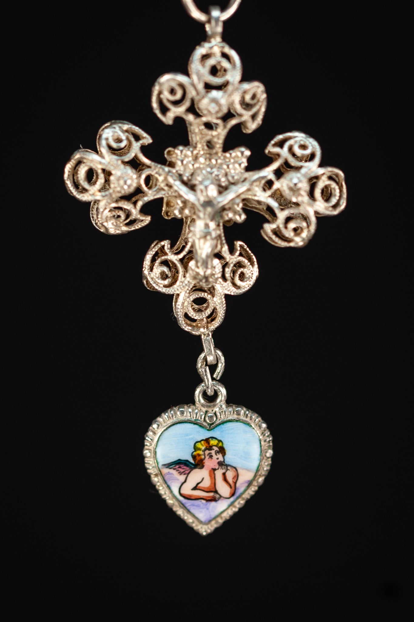 Rosary Antique | Solid Sterling Silver | 11.4”