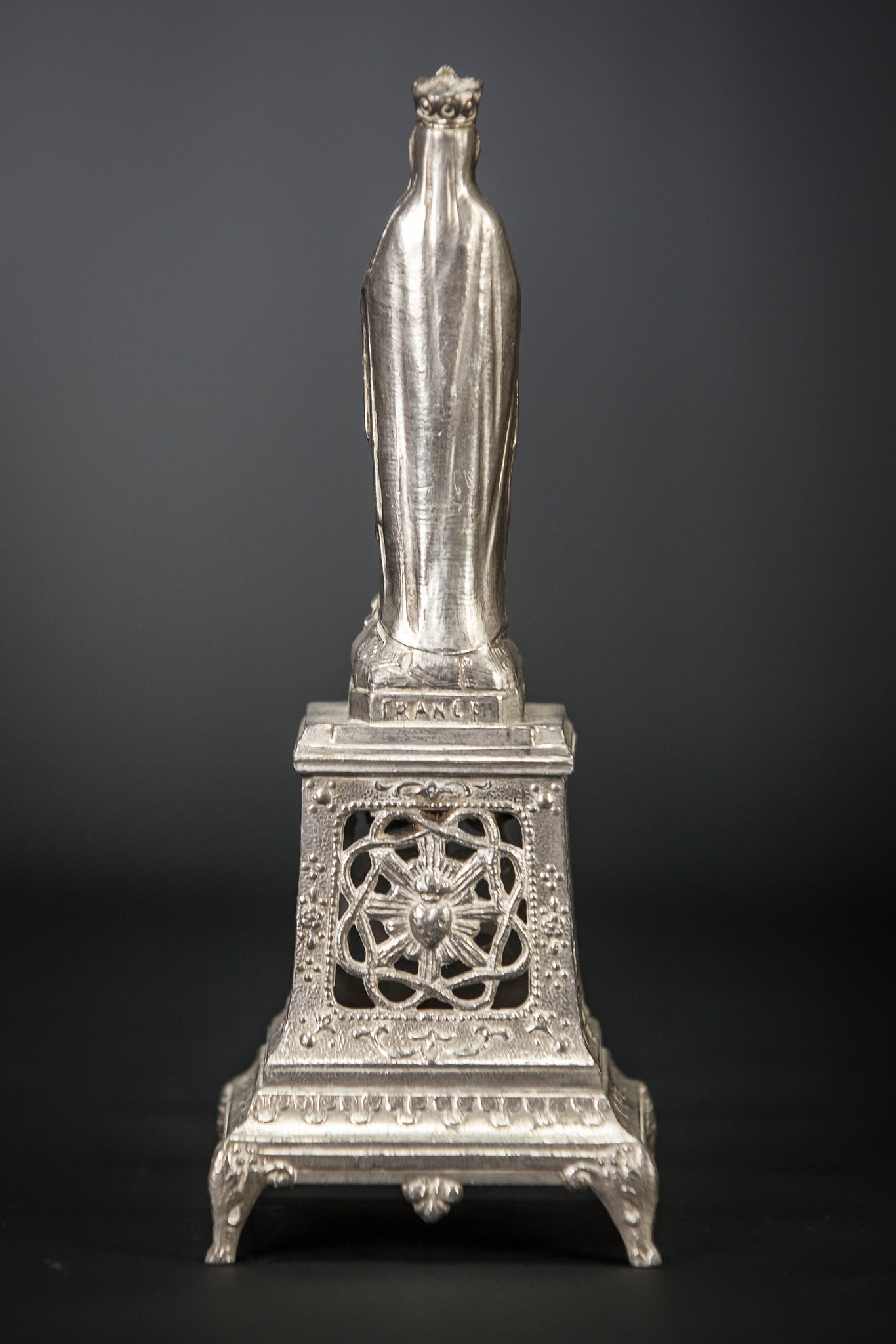 Our Lady of Lourdes Silvered Figurine
