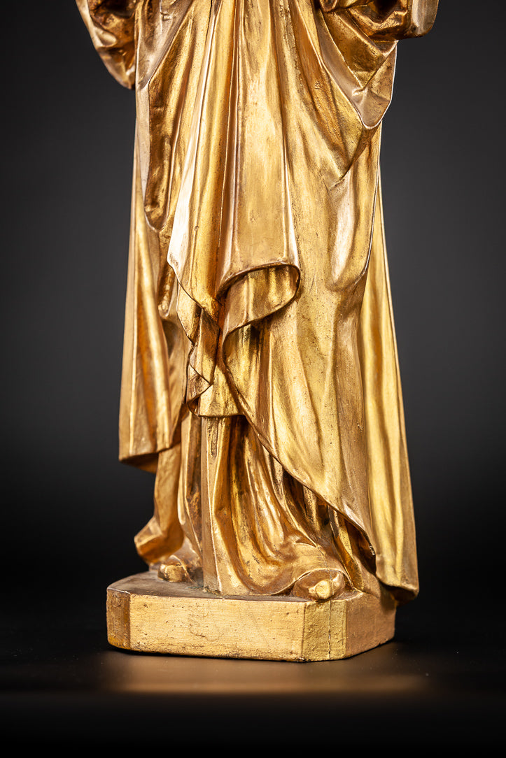 St Juliana of Liege Wood Sculpture 21"