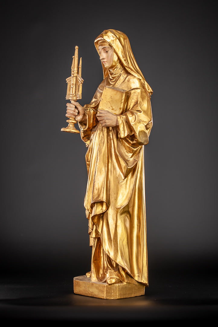 St Juliana of Liege Wood Sculpture 21"