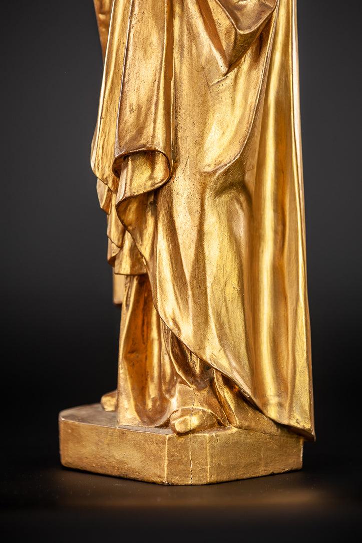 St Juliana of Liege Wood Sculpture 21"