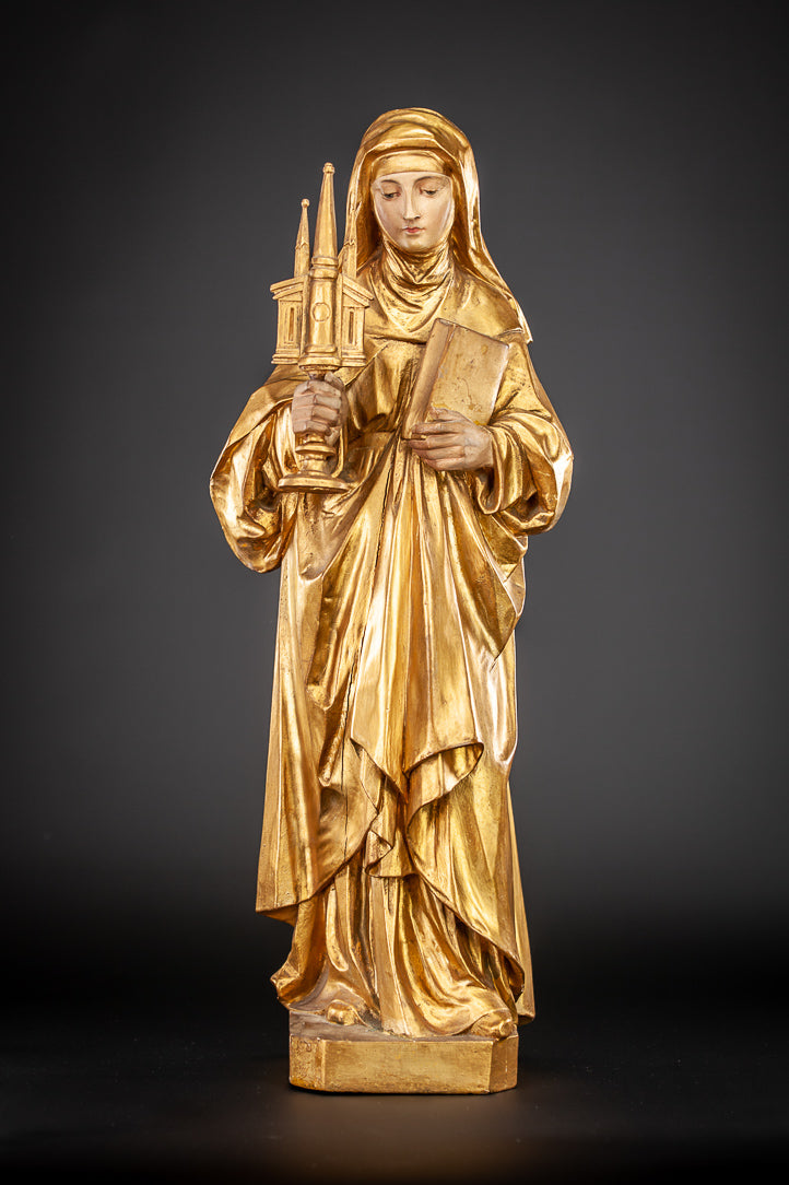 St Juliana of Liege Wood Sculpture 21"