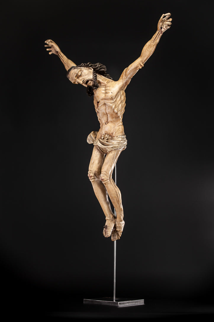 Corpus Christi Wooden Statue 1600s 31"