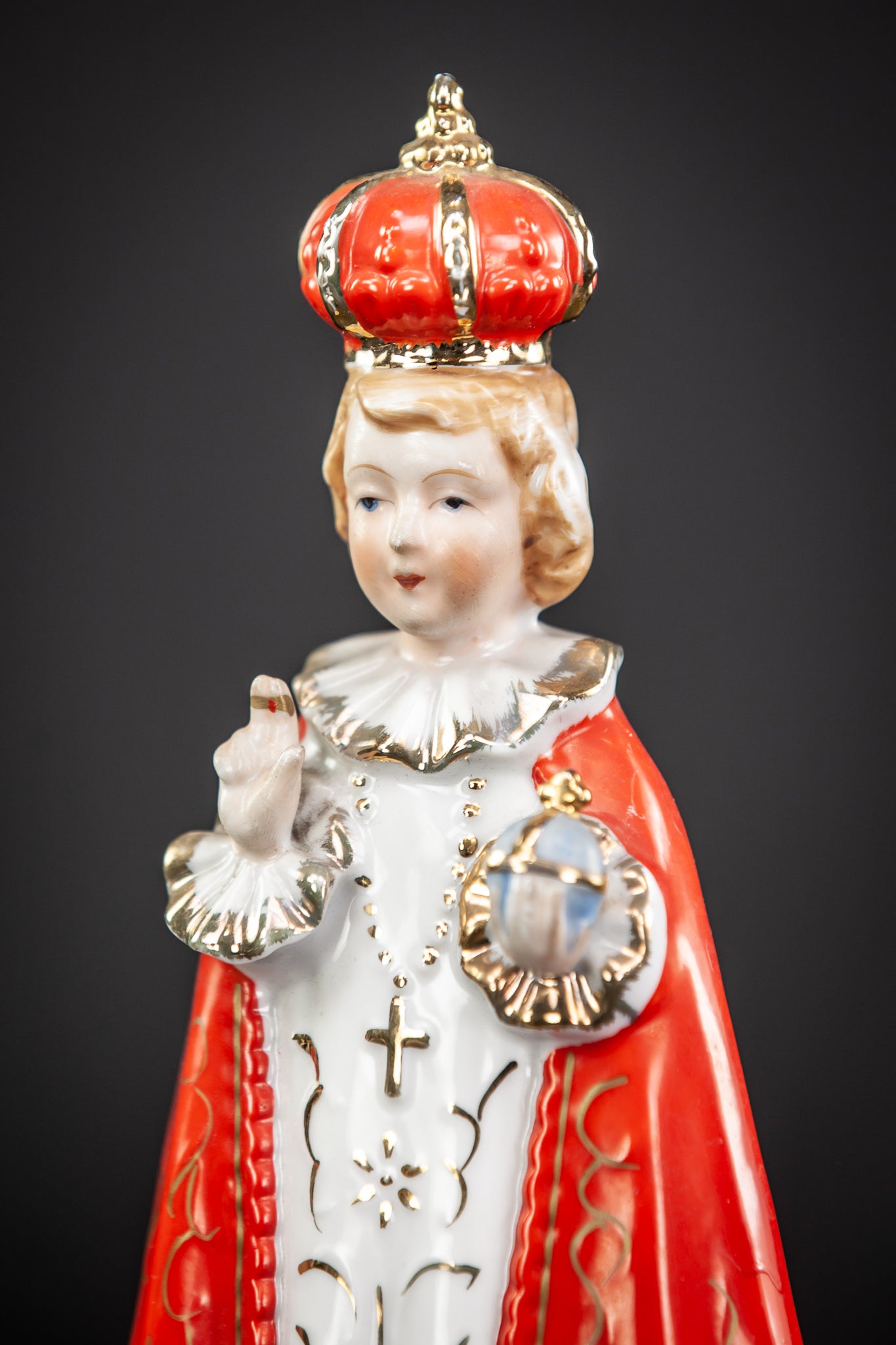 Infant Jesus of Prague Porcelain Statue