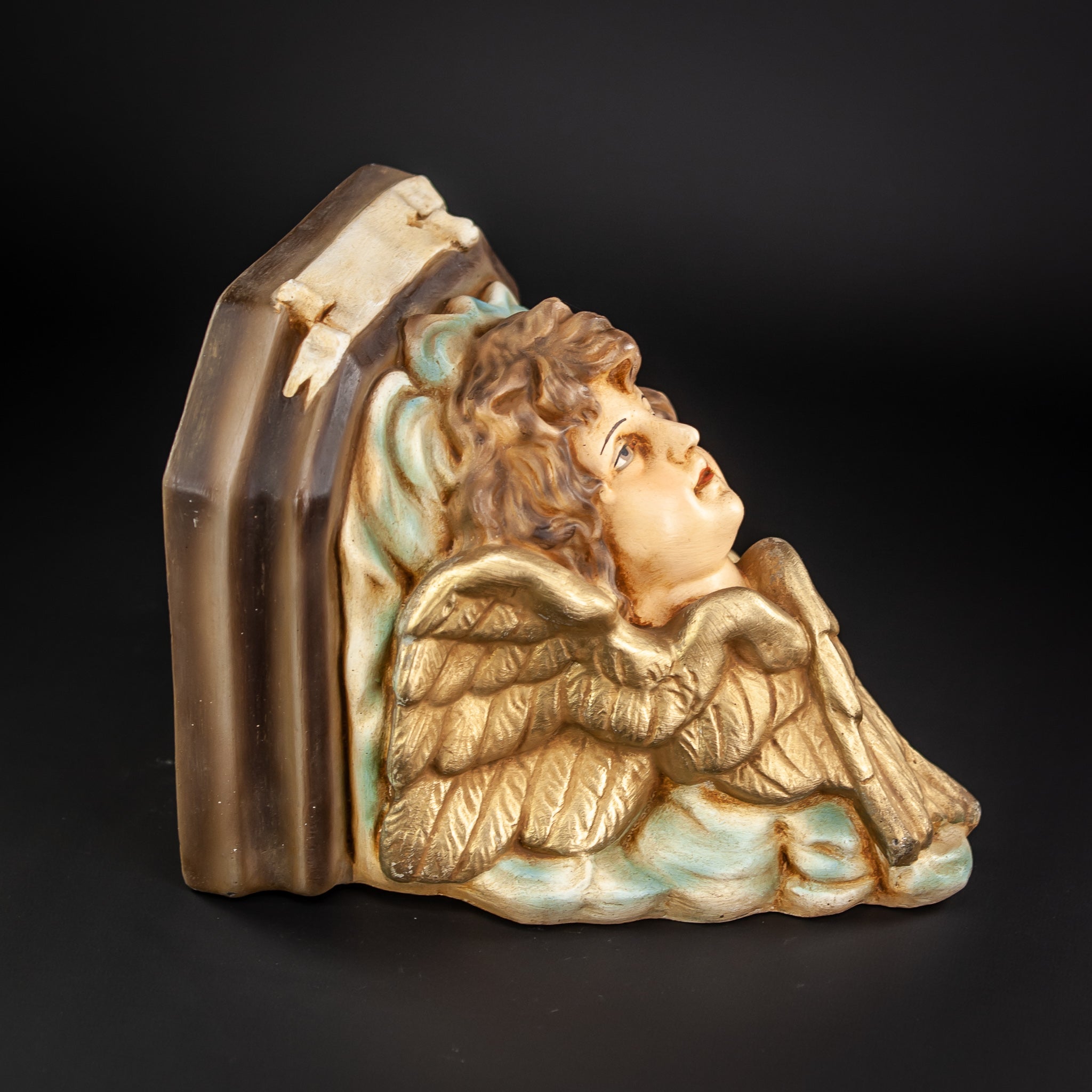 Angel Wall Shelf Plaster Vintage Corbel Figure 2