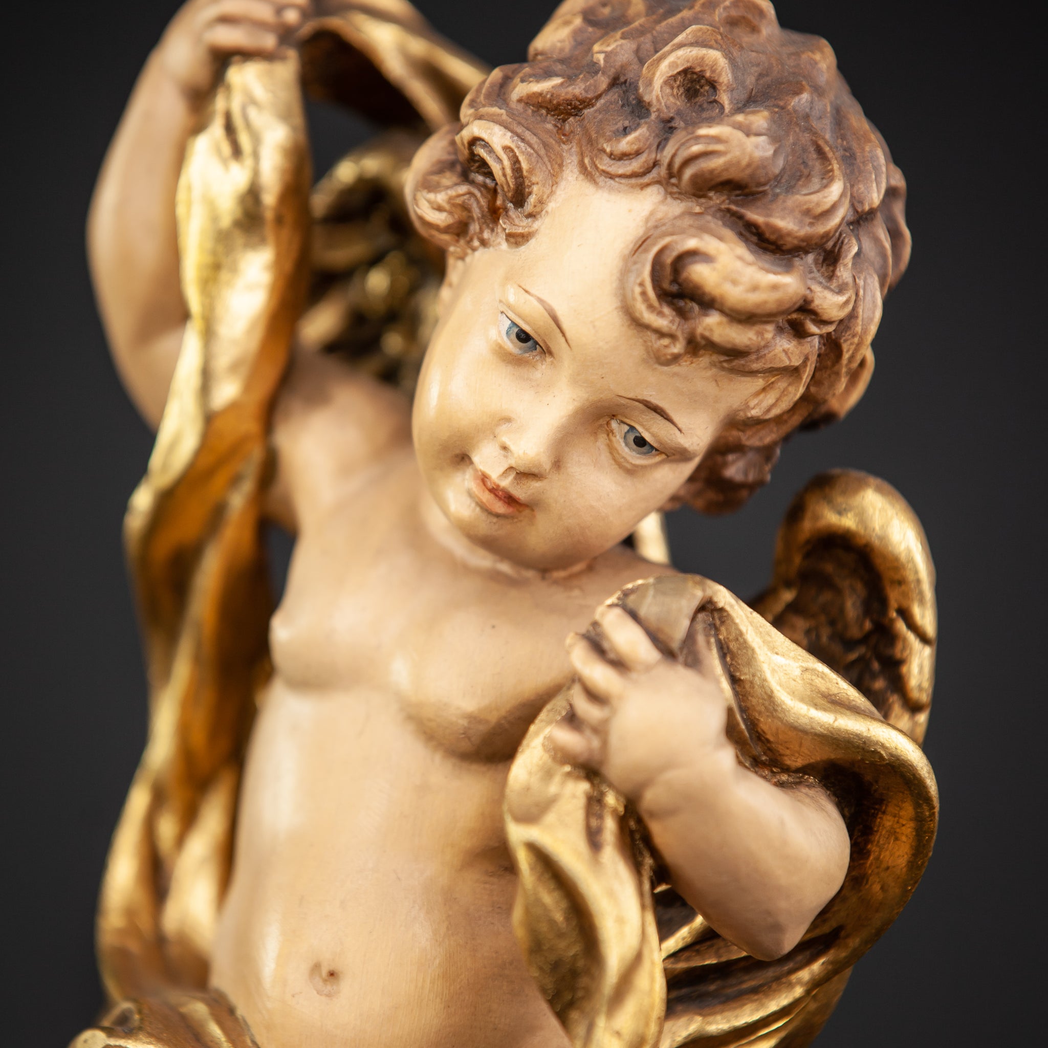 Angel Wood Carving Statue 11"