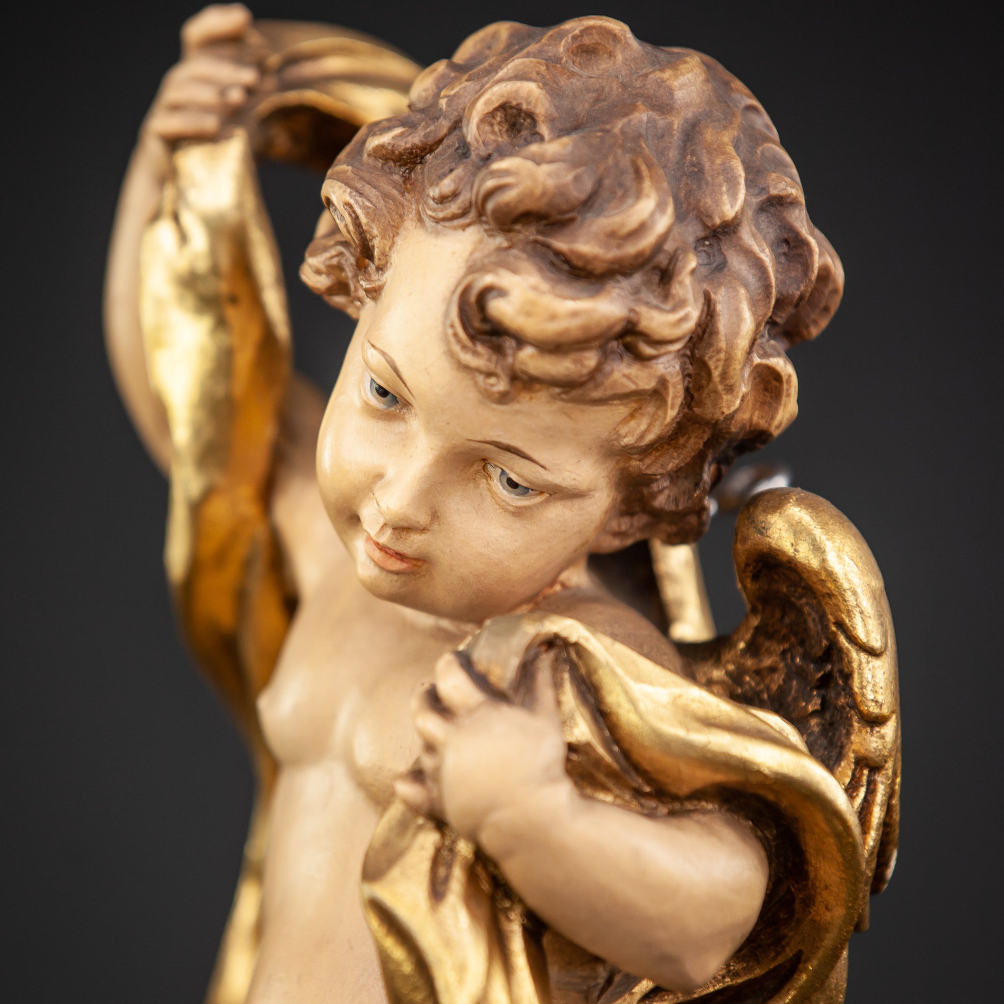 Angel Wood Carving Statue 11"