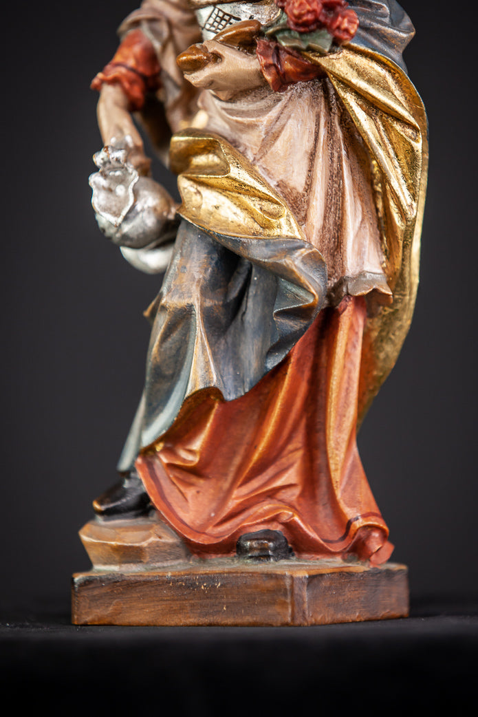 St Elizabeth of Hungary Wood Sculpture 8”