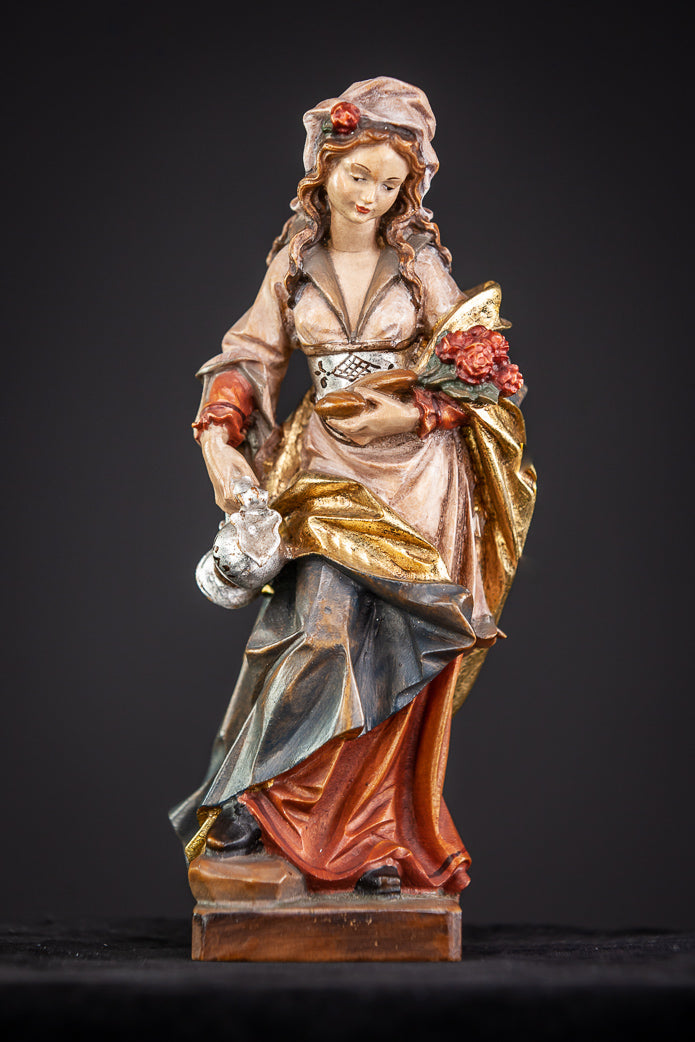 St Elizabeth of Hungary Wood Sculpture 8”