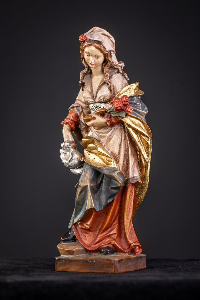 St Elizabeth of Hungary Wood Sculpture 8”