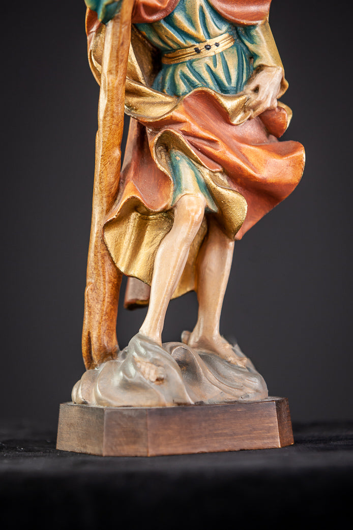 St Christopher Child Jesus Wooden Statue 8.5”