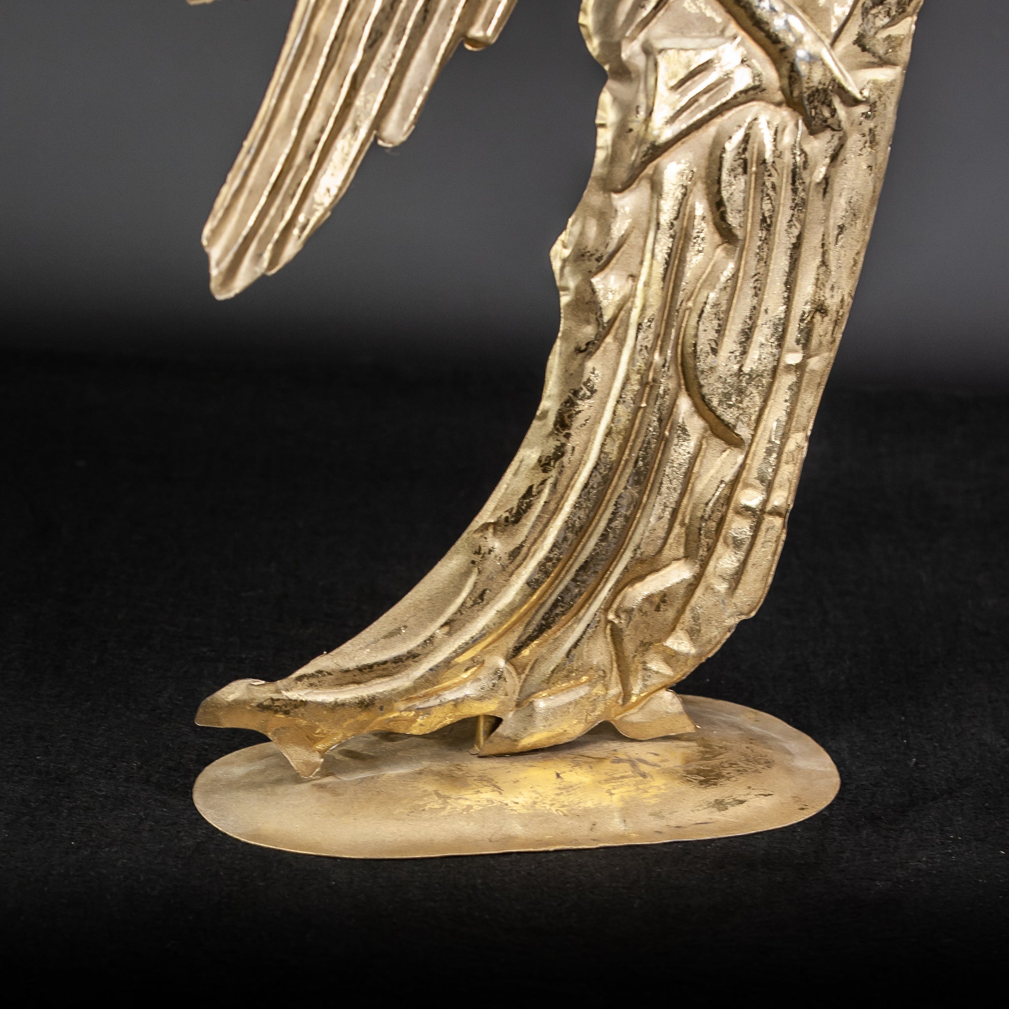 Archangel Gabriel Brass French Repousse Statue 22.2"