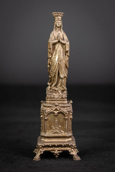 Our Lady of Lourdes Metal Figurine 7.3”