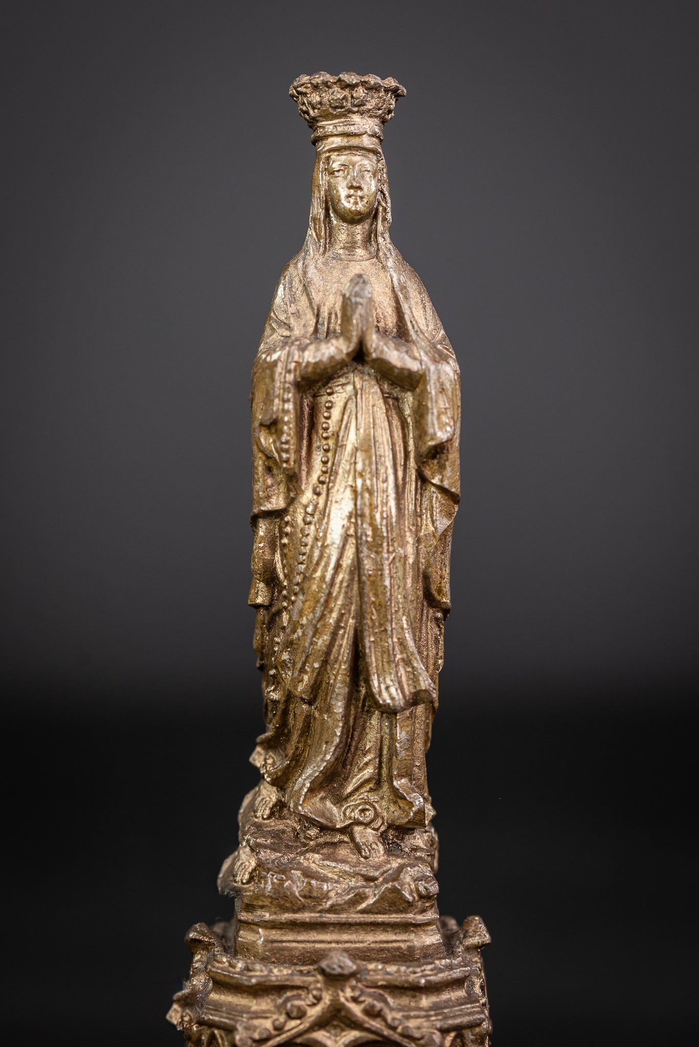 Our Lady of Lourdes Metal Figurine 7.3”