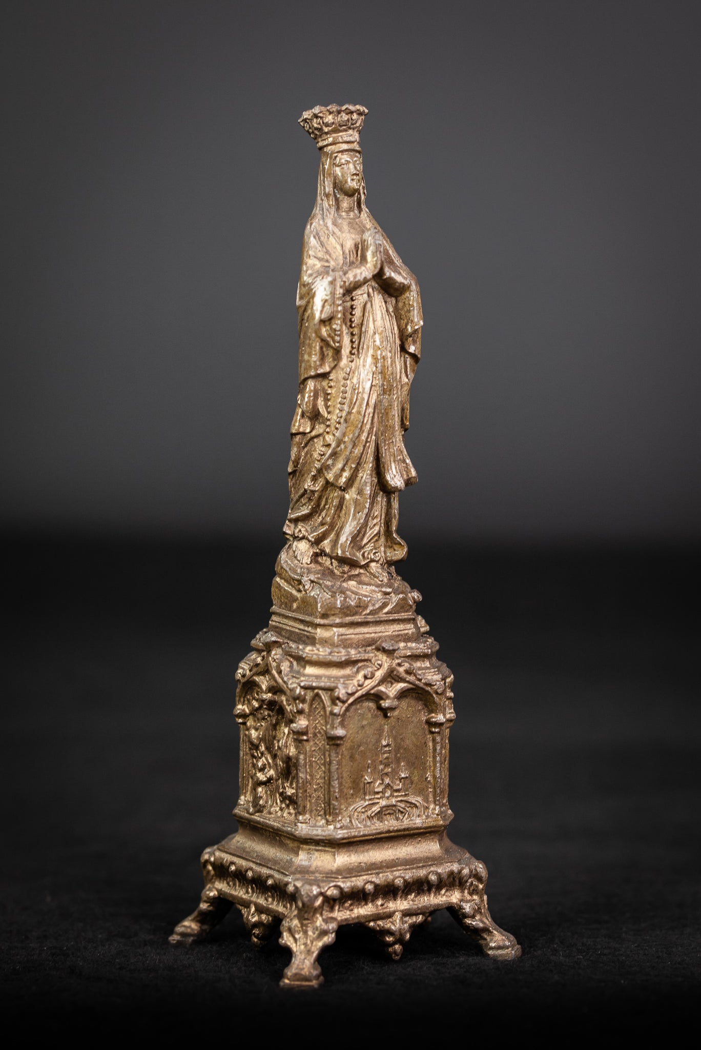 Our Lady of Lourdes Metal Figurine 7.3”