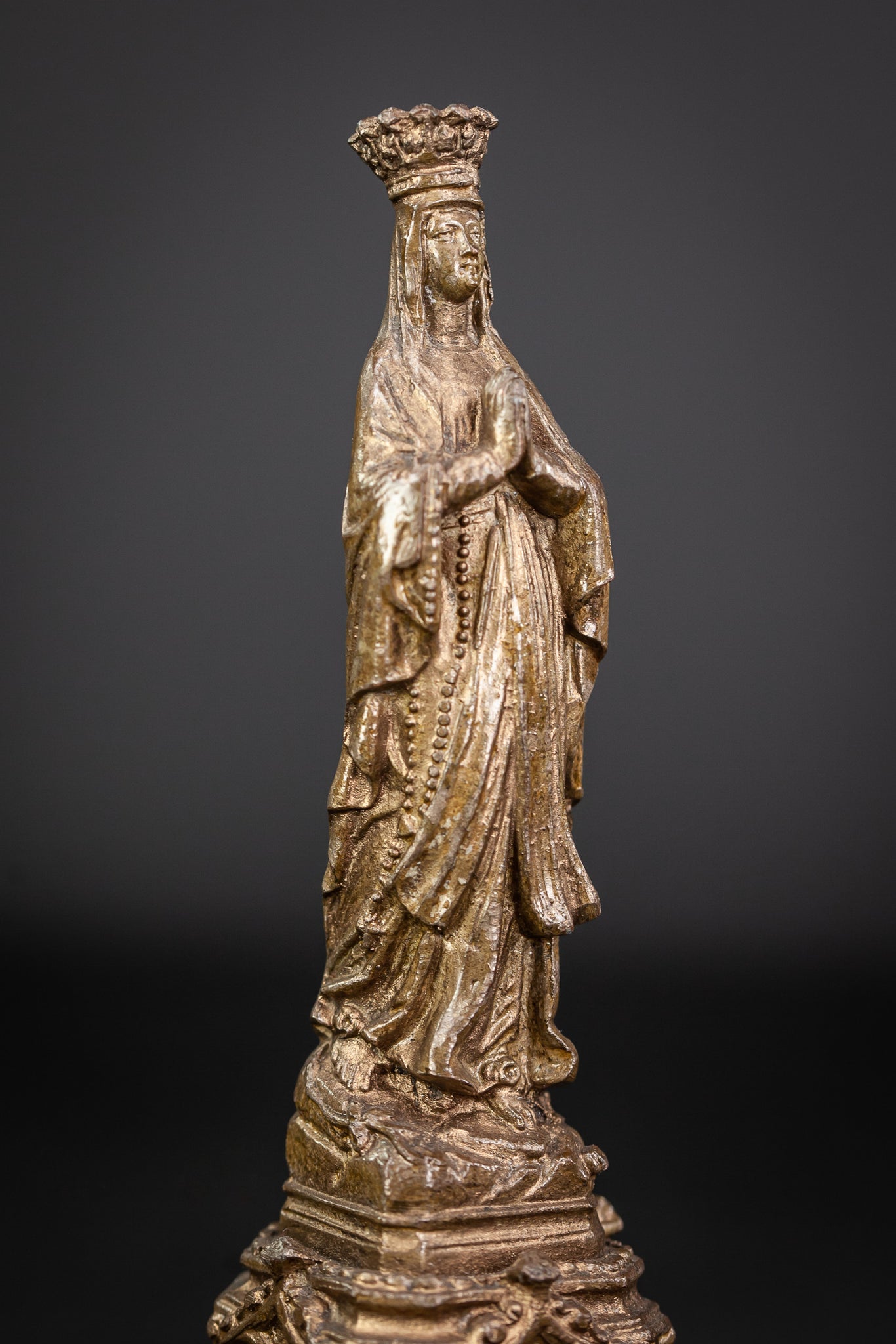 Our Lady of Lourdes Metal Figurine 7.3”