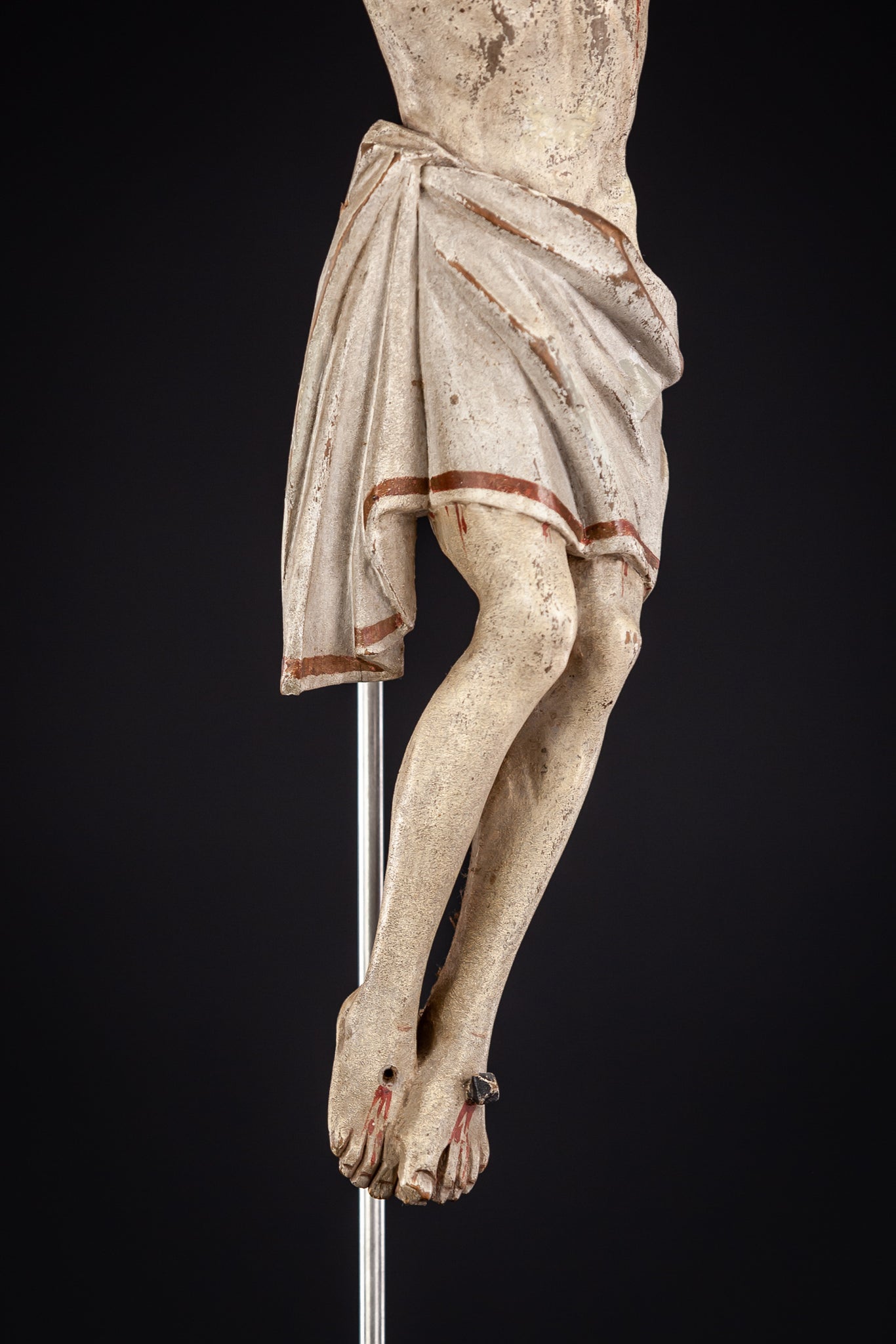 Corpus Christi Sculpture |  1800s Jesus Antique| 16.1"
