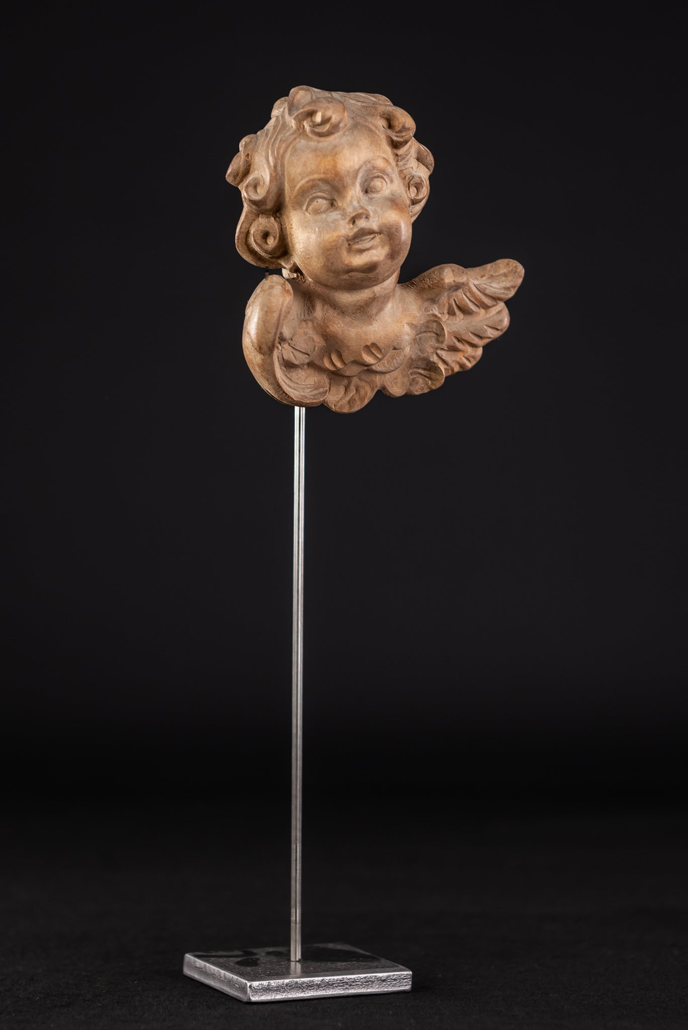 Angel Sculpture |  Wooden Vintage Archangel Figure