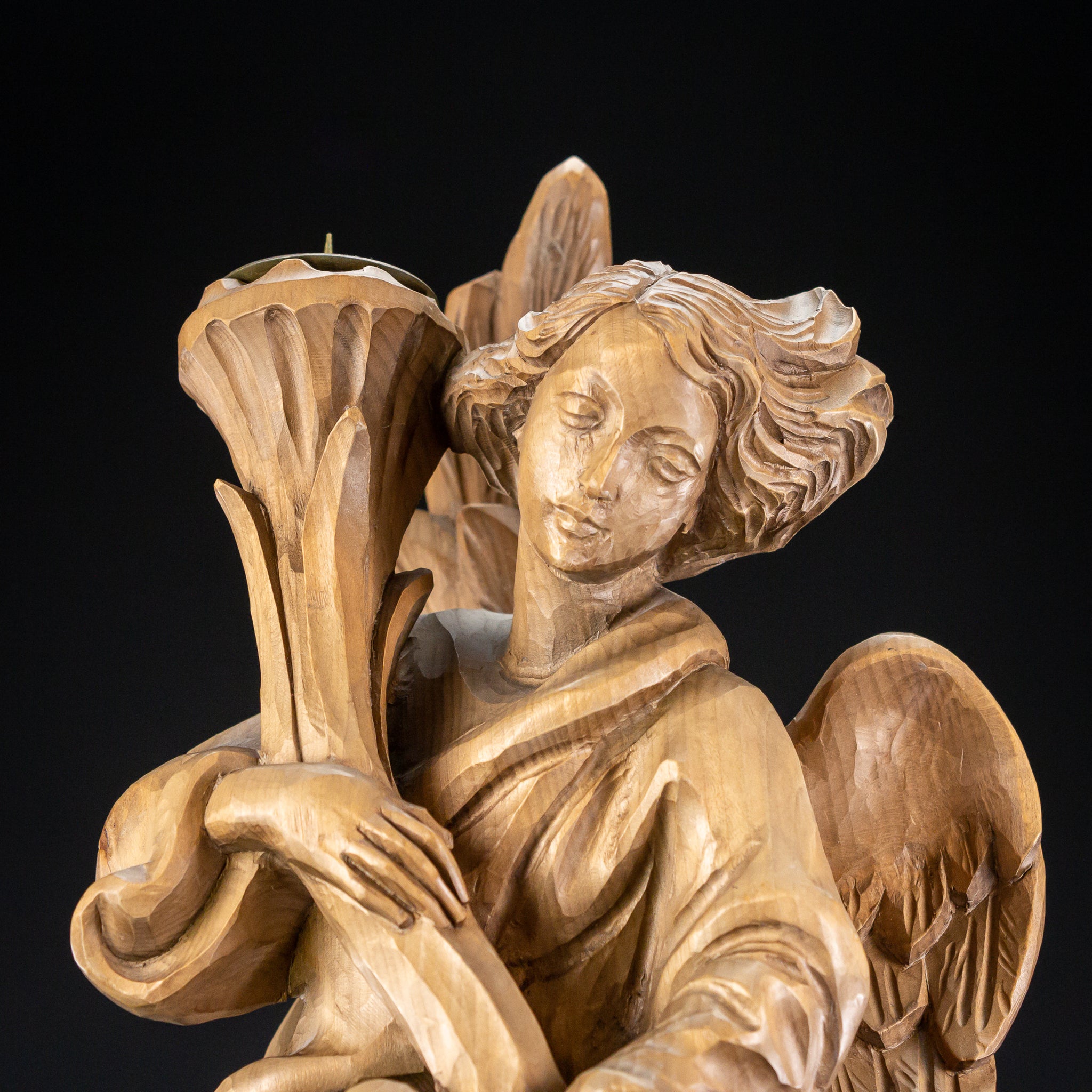 Angel Sculpture | Vintage Figure Candle Holder | 20"