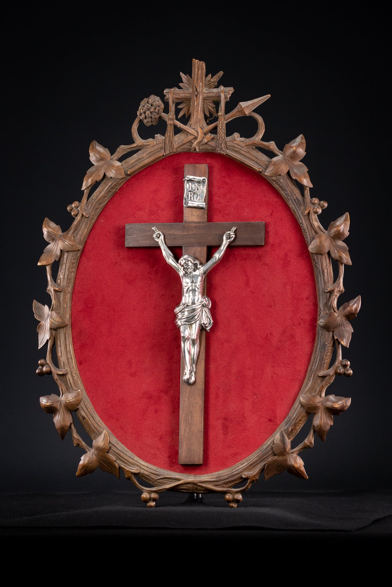 Crucifix Icon Wall | Slver Christ Corpus Christi | 20.9"