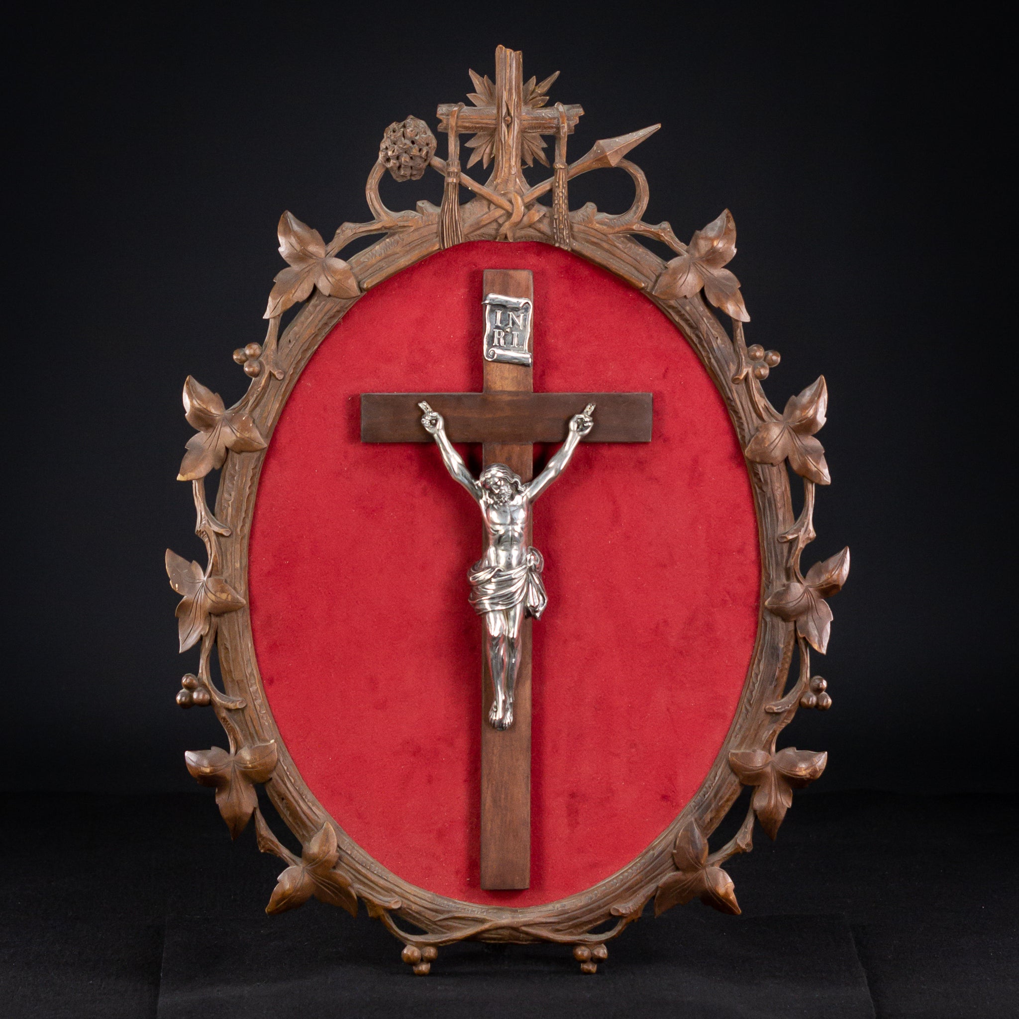 Crucifix Icon Wall | Slver Christ Corpus Christi | 20.9"