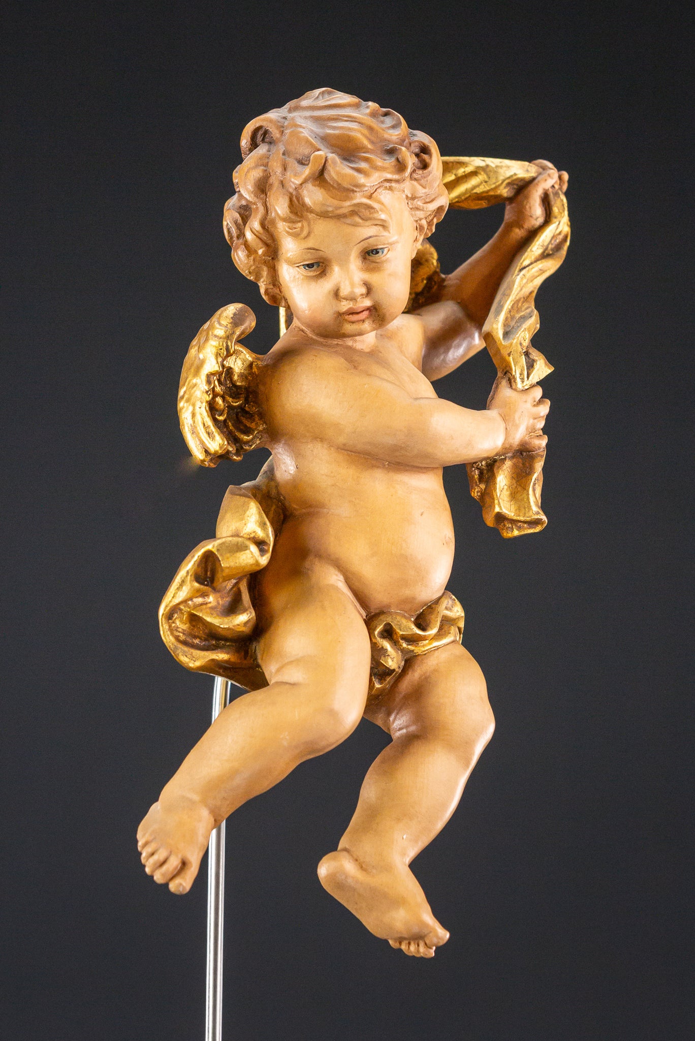 Angel Sculpture | Wood Carving Statue 10.2"