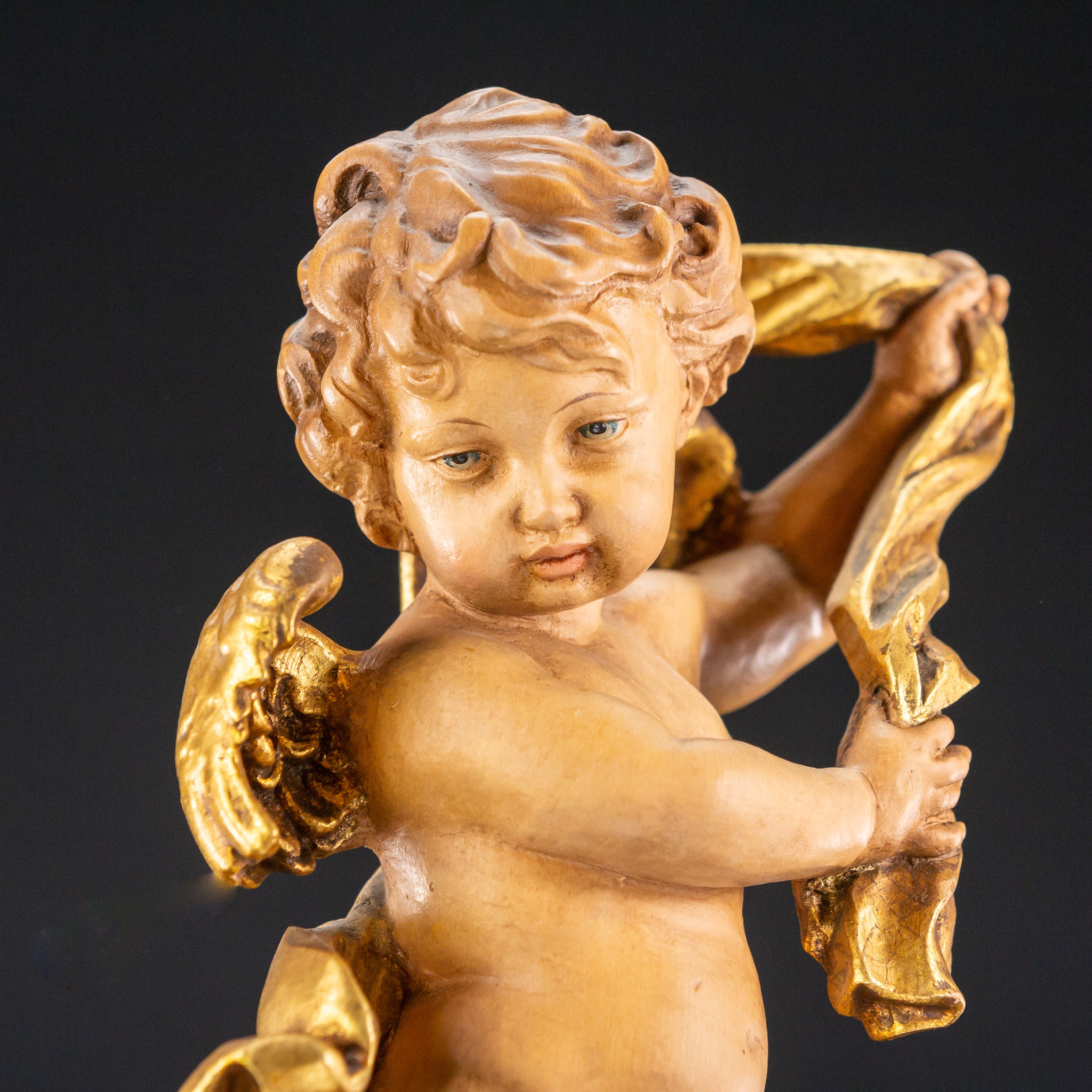 Angel Sculpture | Wood Carving Statue 10.2"
