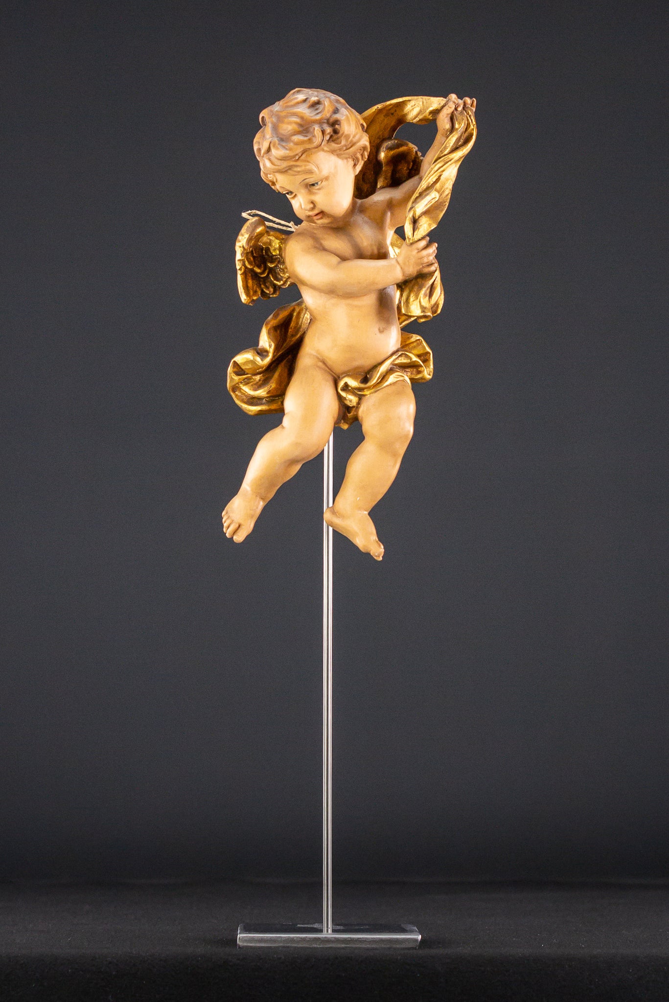 Angel Sculpture | Wood Carving Statue 10.2"