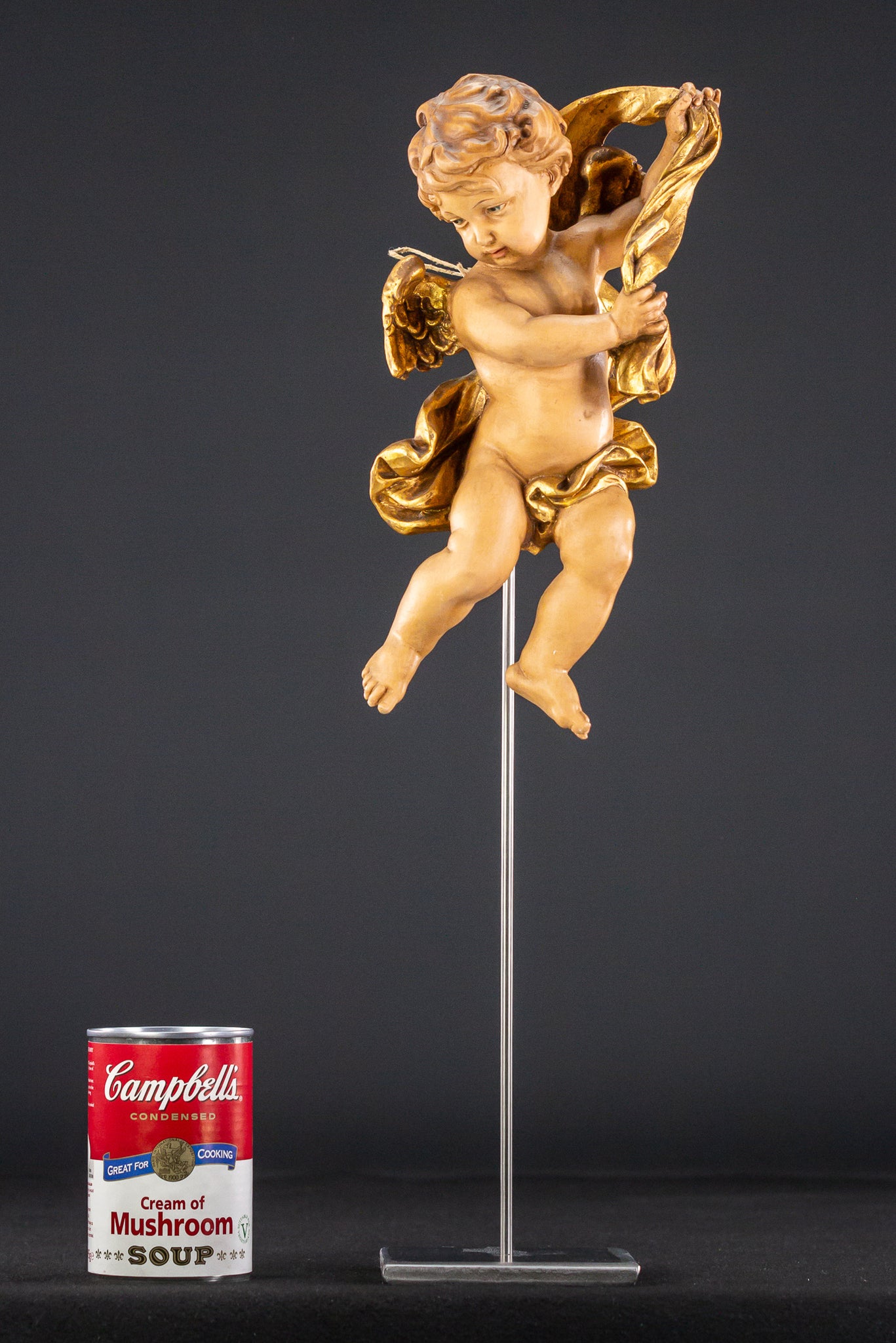 Angel Sculpture | Wood Carving Statue 10.2"