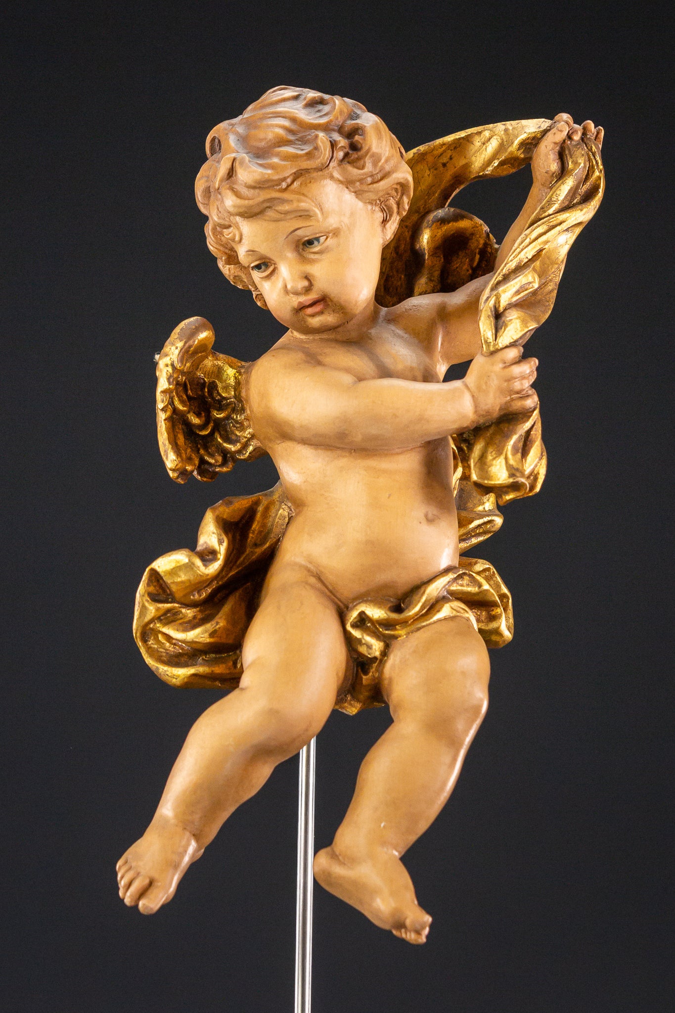 Angel Sculpture | Wood Carving Statue 10.2"