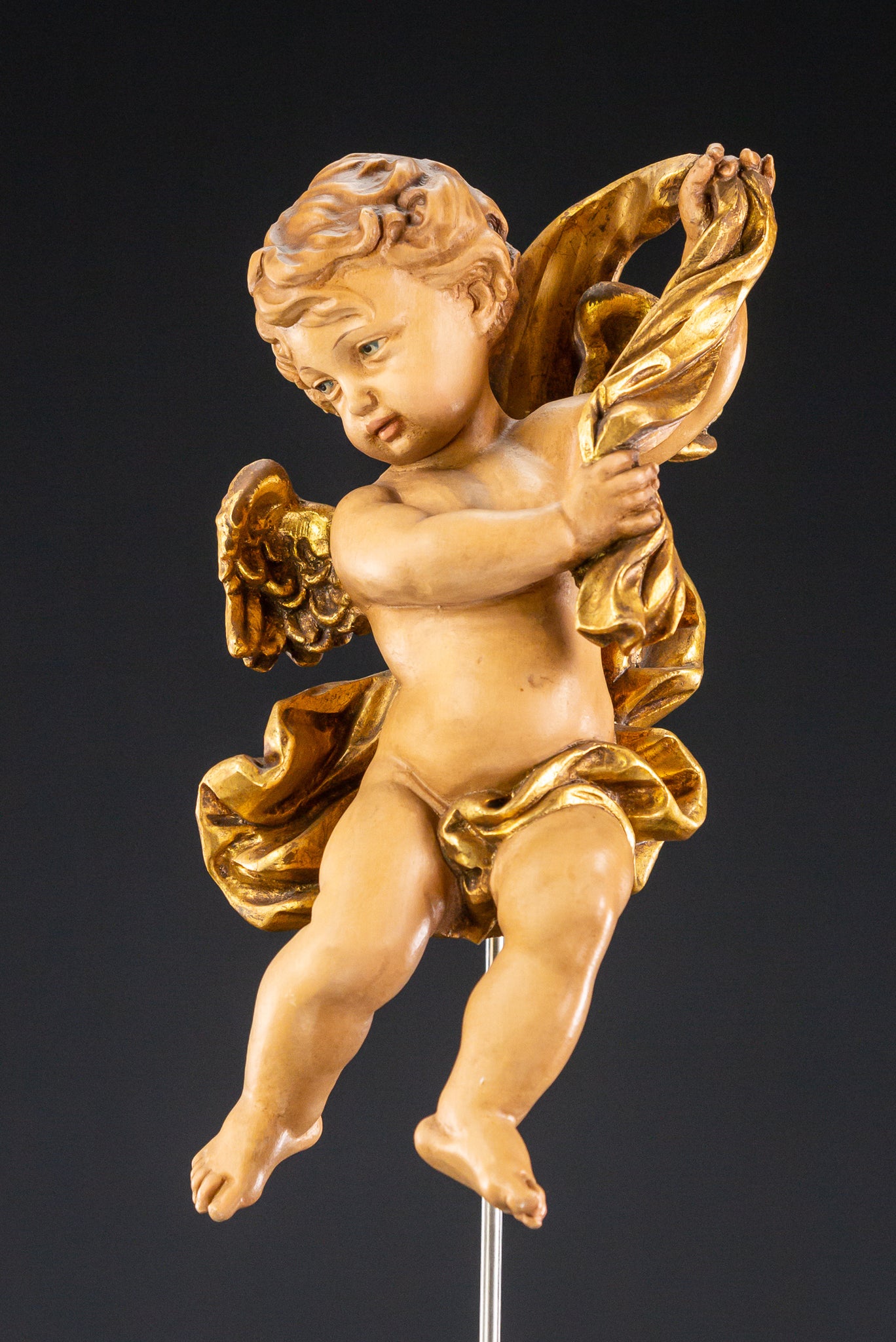 Angel Sculpture | Wood Carving Statue 10.2"