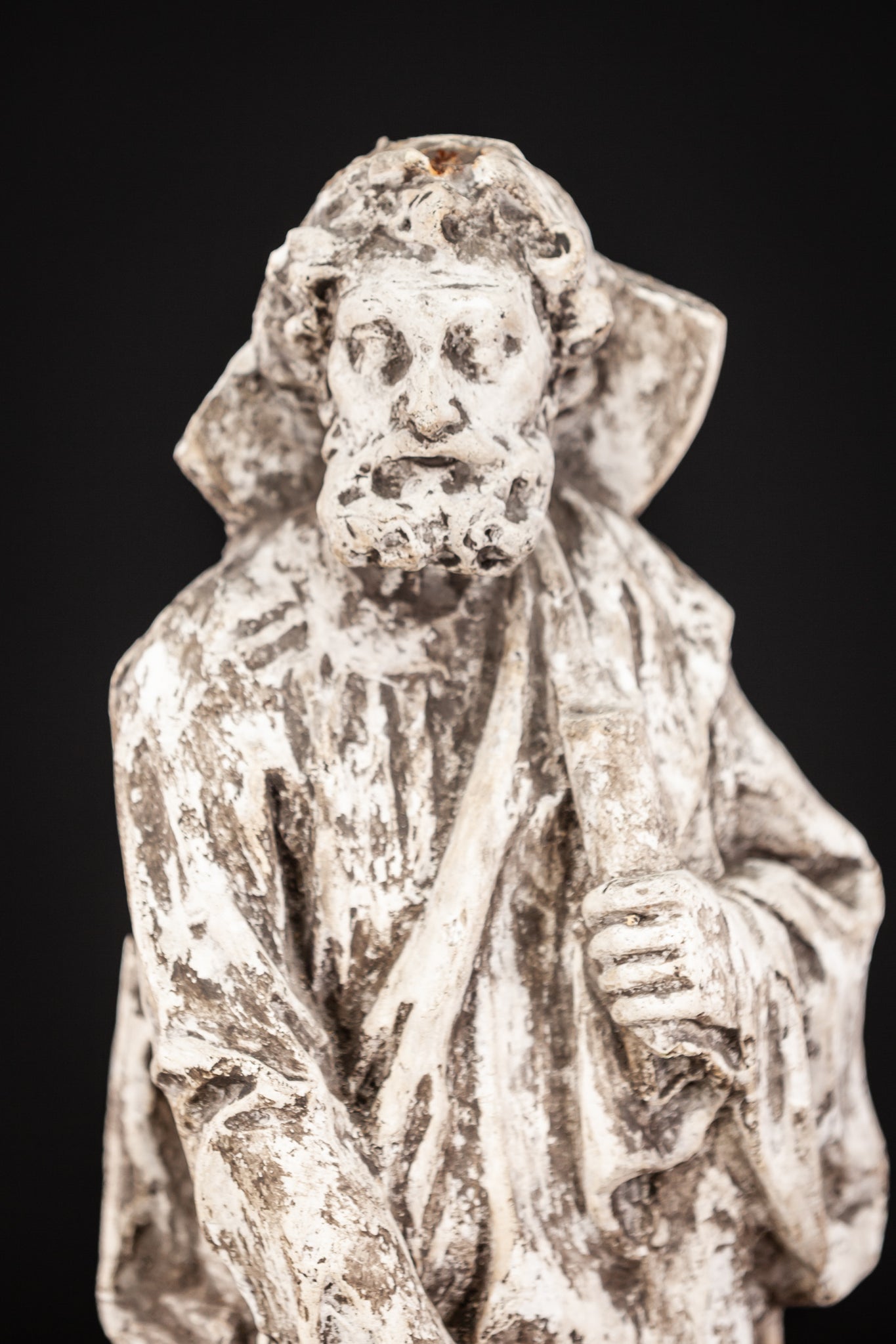 St Paul The Apostle Plaster Figure 19th Century 15.4"