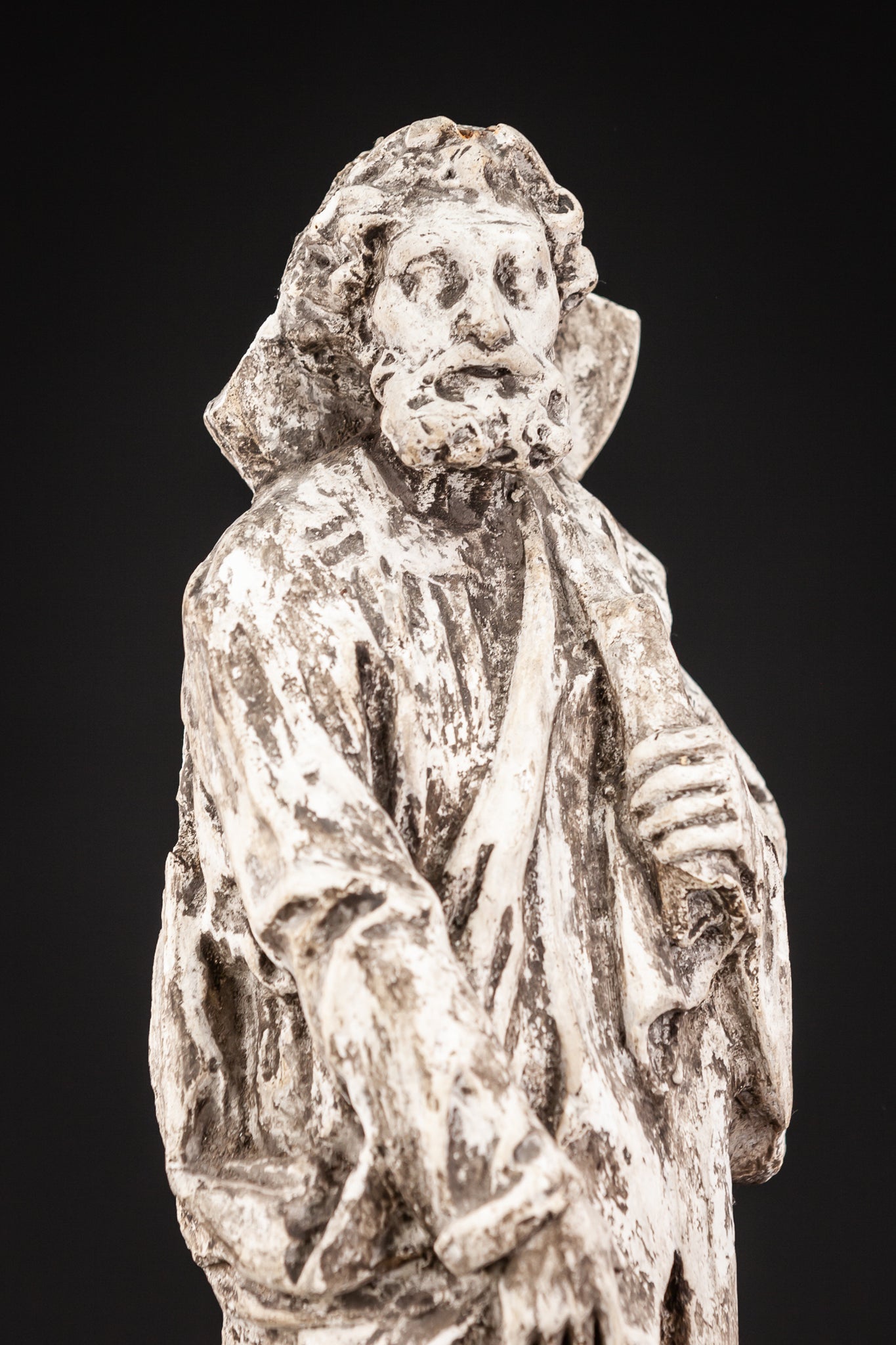 St Paul The Apostle Plaster Figure 19th Century 15.4"