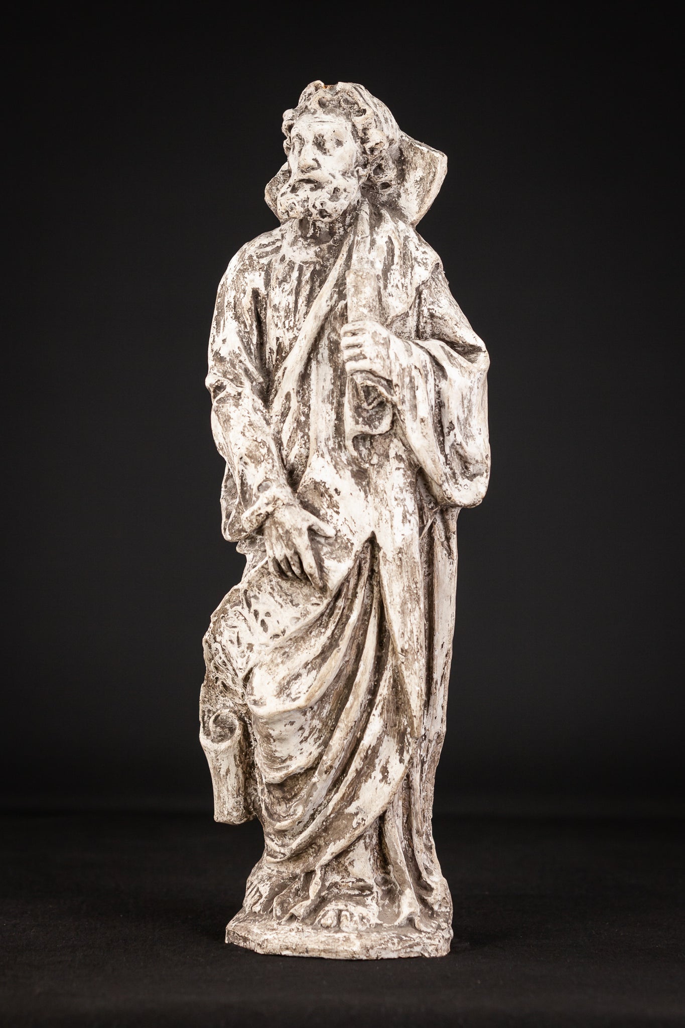 St Paul The Apostle Plaster Figure 19th Century 15.4"