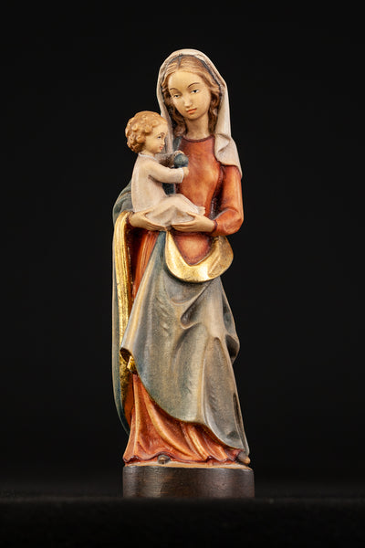 Virgin Mary Child Jesus Wooden Sculpture