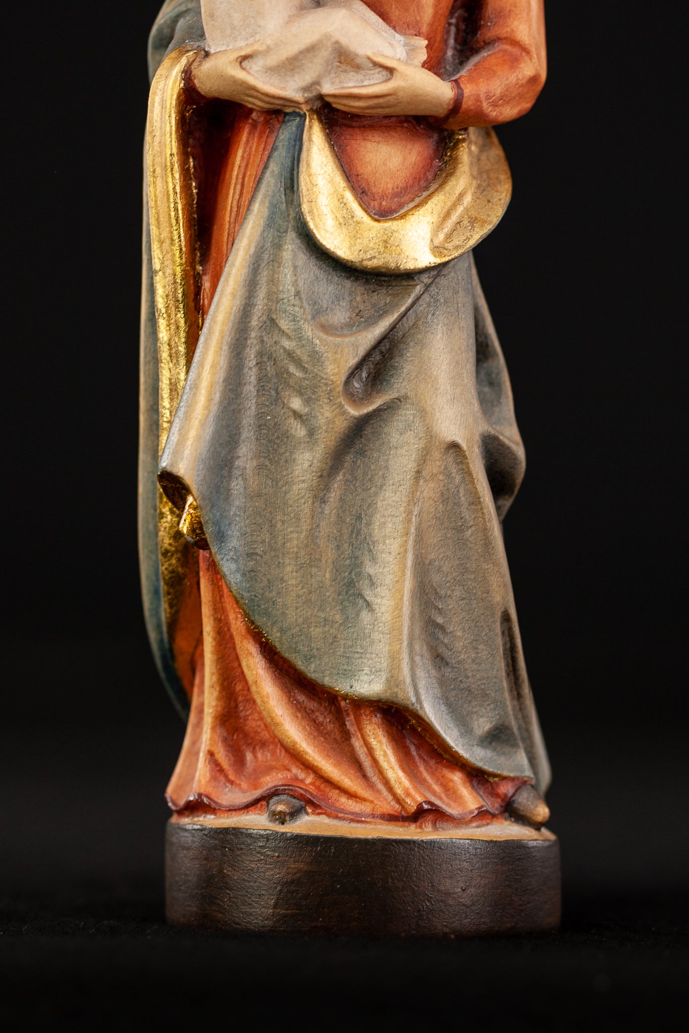 Virgin Mary Child Jesus Wooden Sculpture