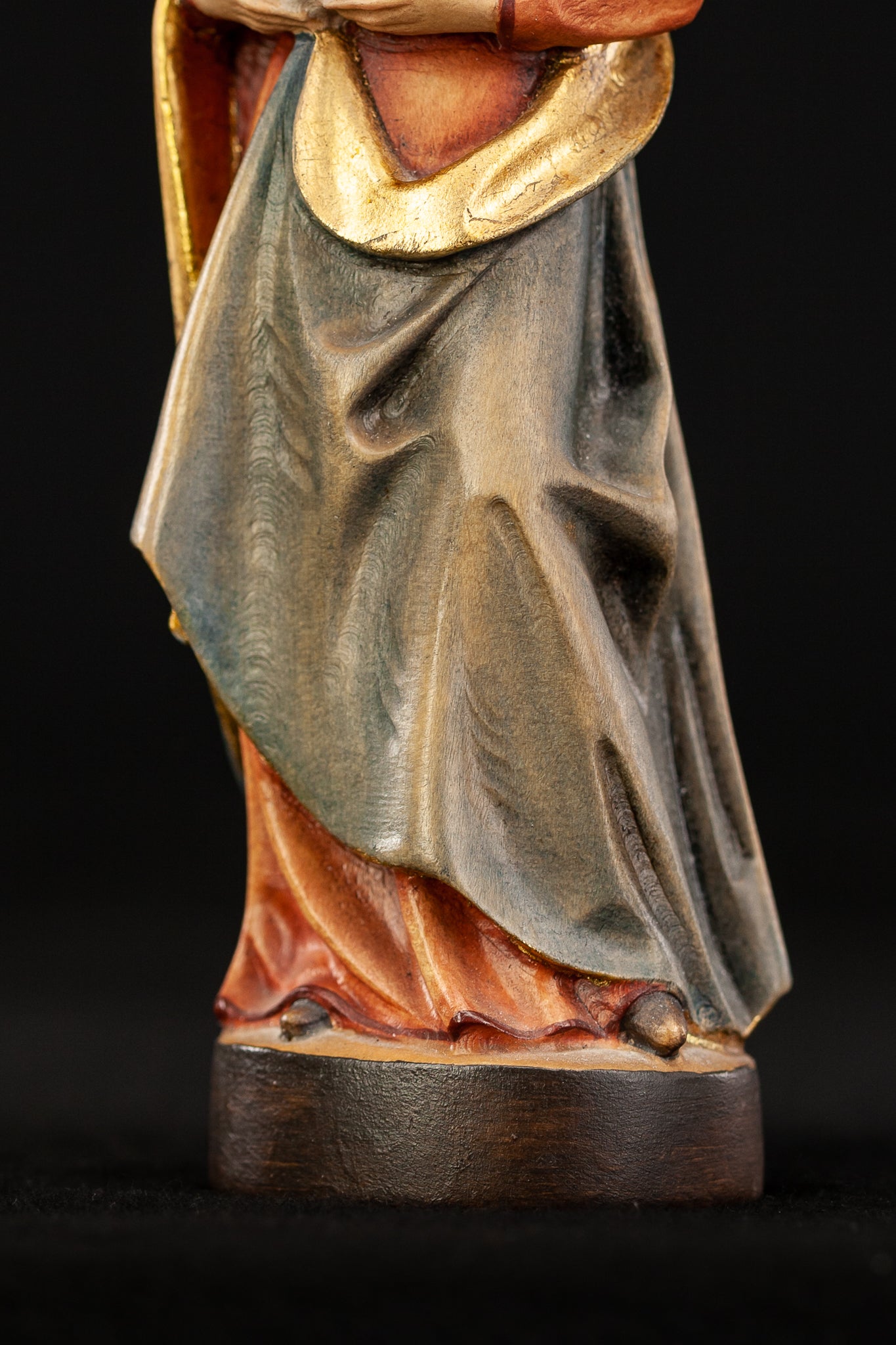 Virgin Mary Child Jesus Wooden Sculpture