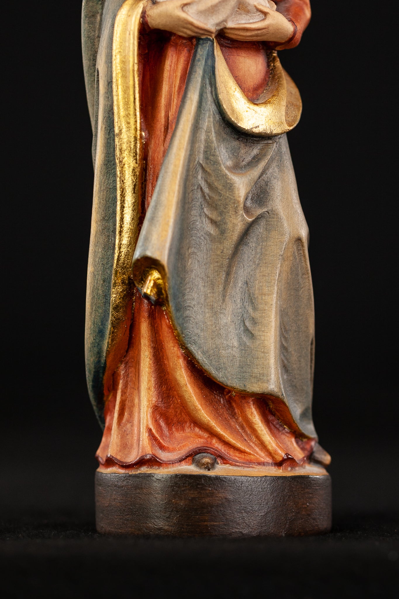 Virgin Mary Child Jesus Wooden Sculpture