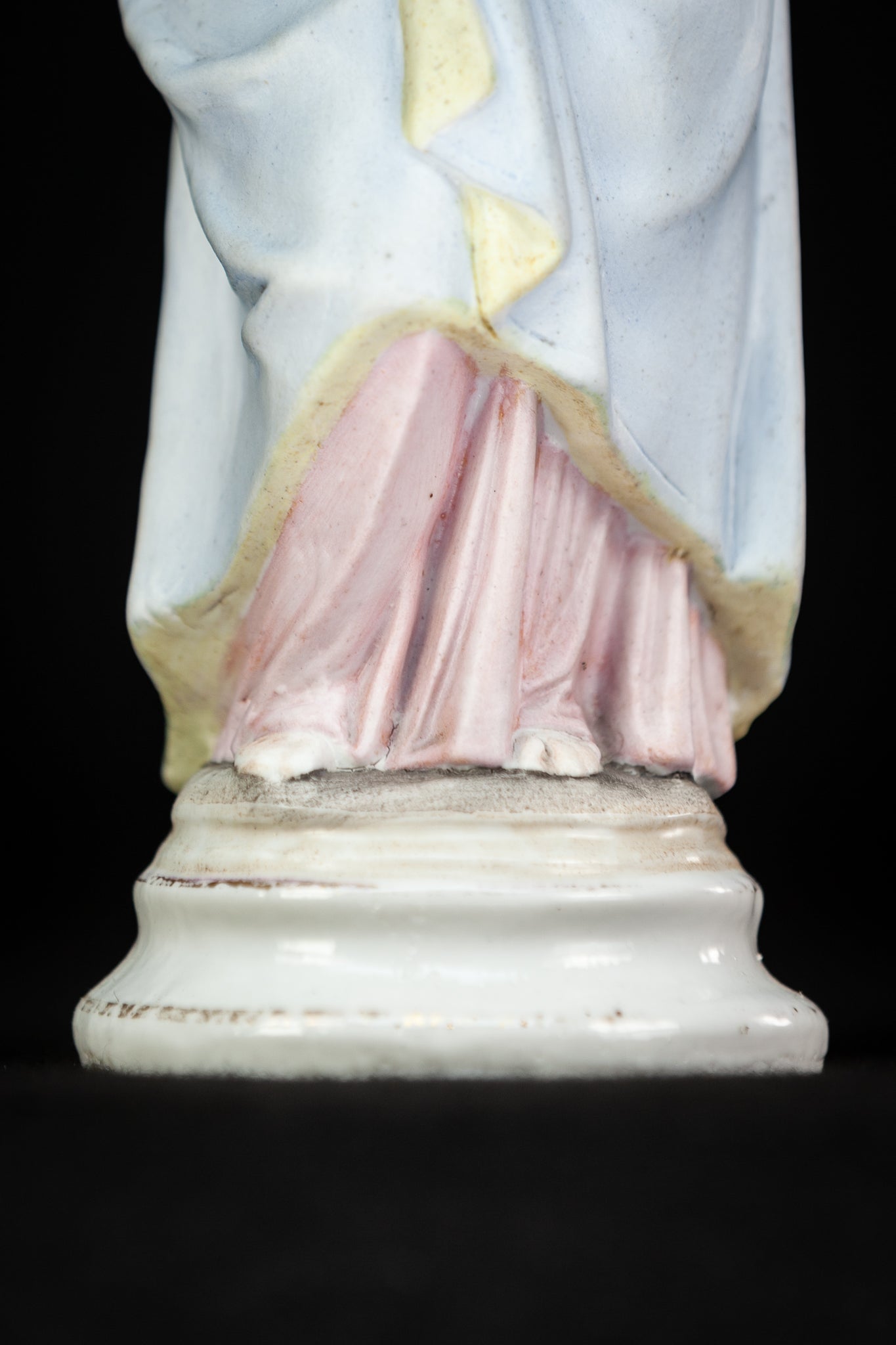 Virgin Mary Statue | Antique Porcelain Madonna | 9"