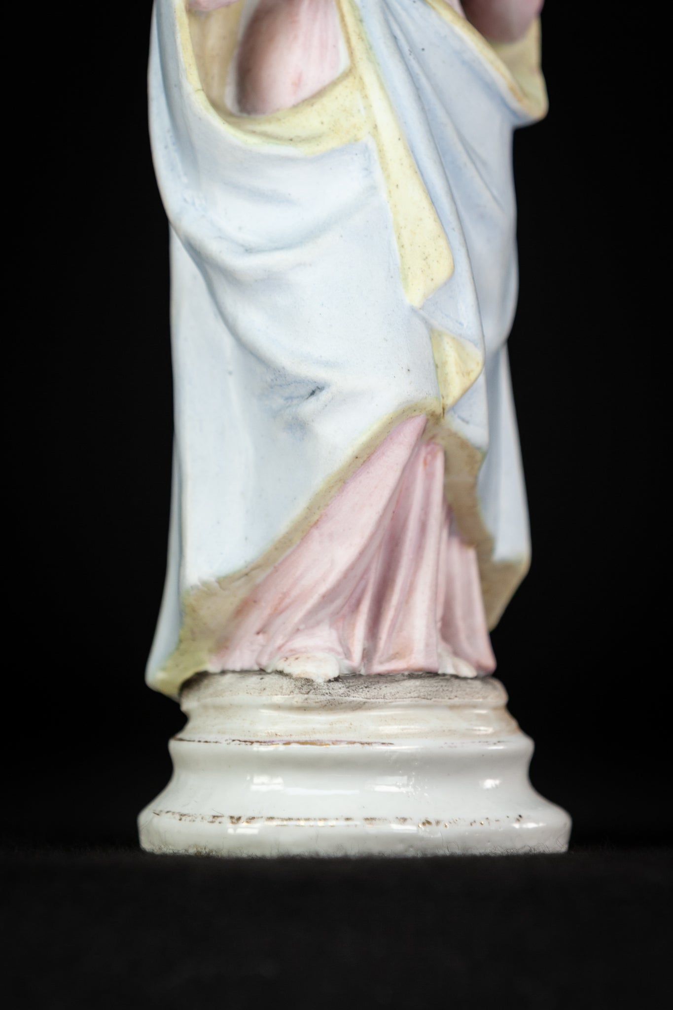 Virgin Mary Statue | Antique Porcelain Madonna | 9"