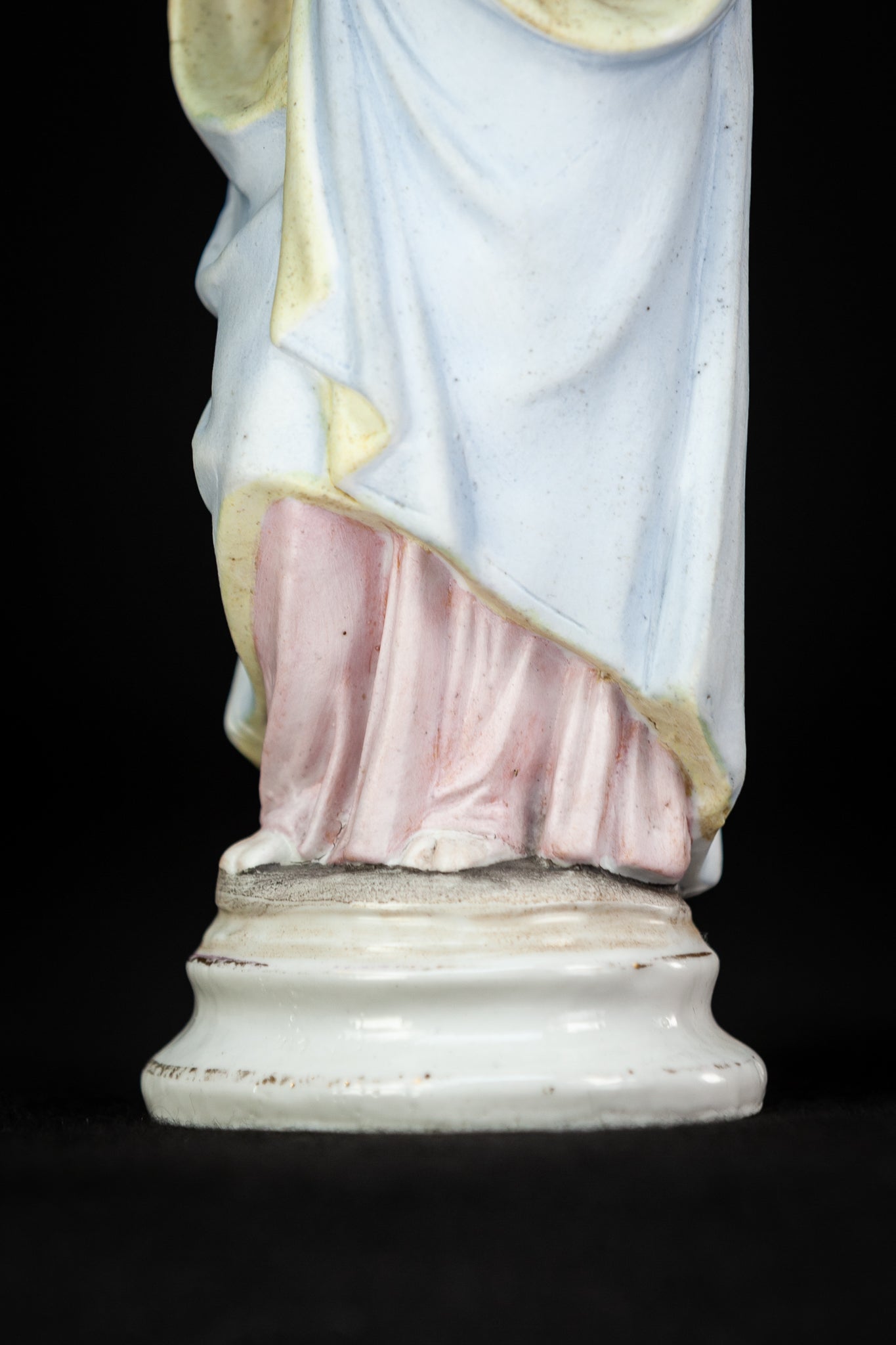 Virgin Mary Statue | Antique Porcelain Madonna | 9"