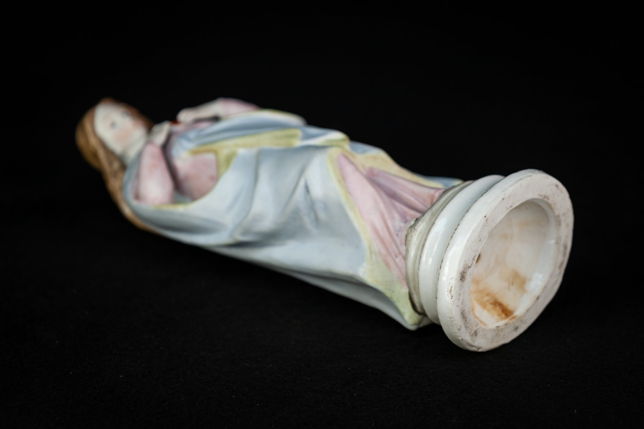 Virgin Mary Statue | Antique Porcelain Madonna | 9"